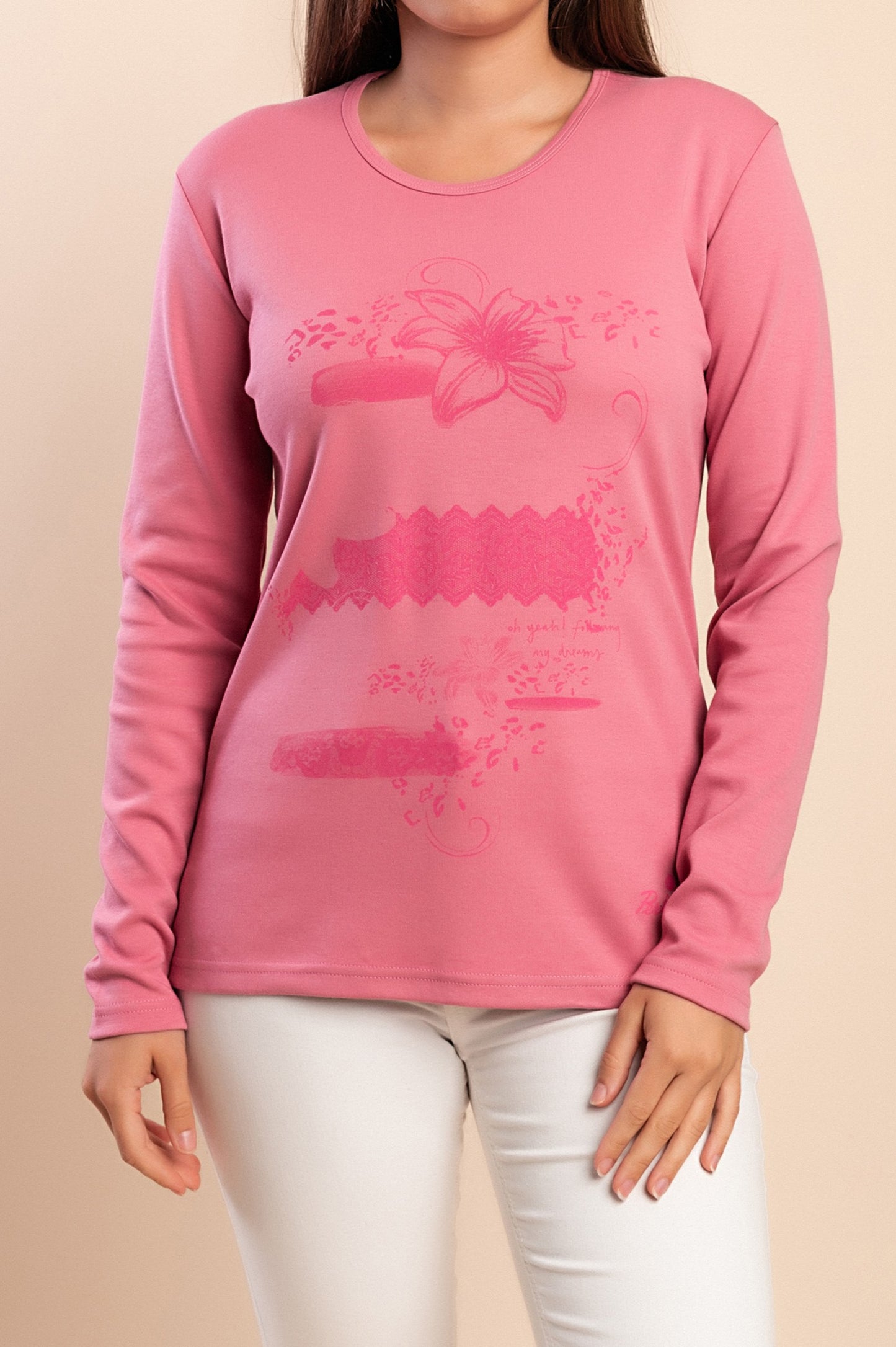Maglietta a maniche lunghe, rosa