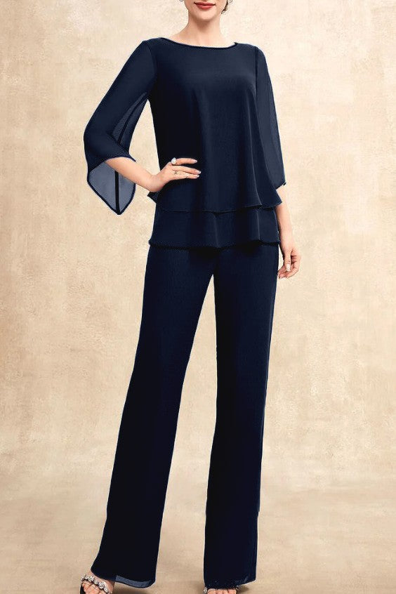 Elegante set da 2 pezzi, blu scuro