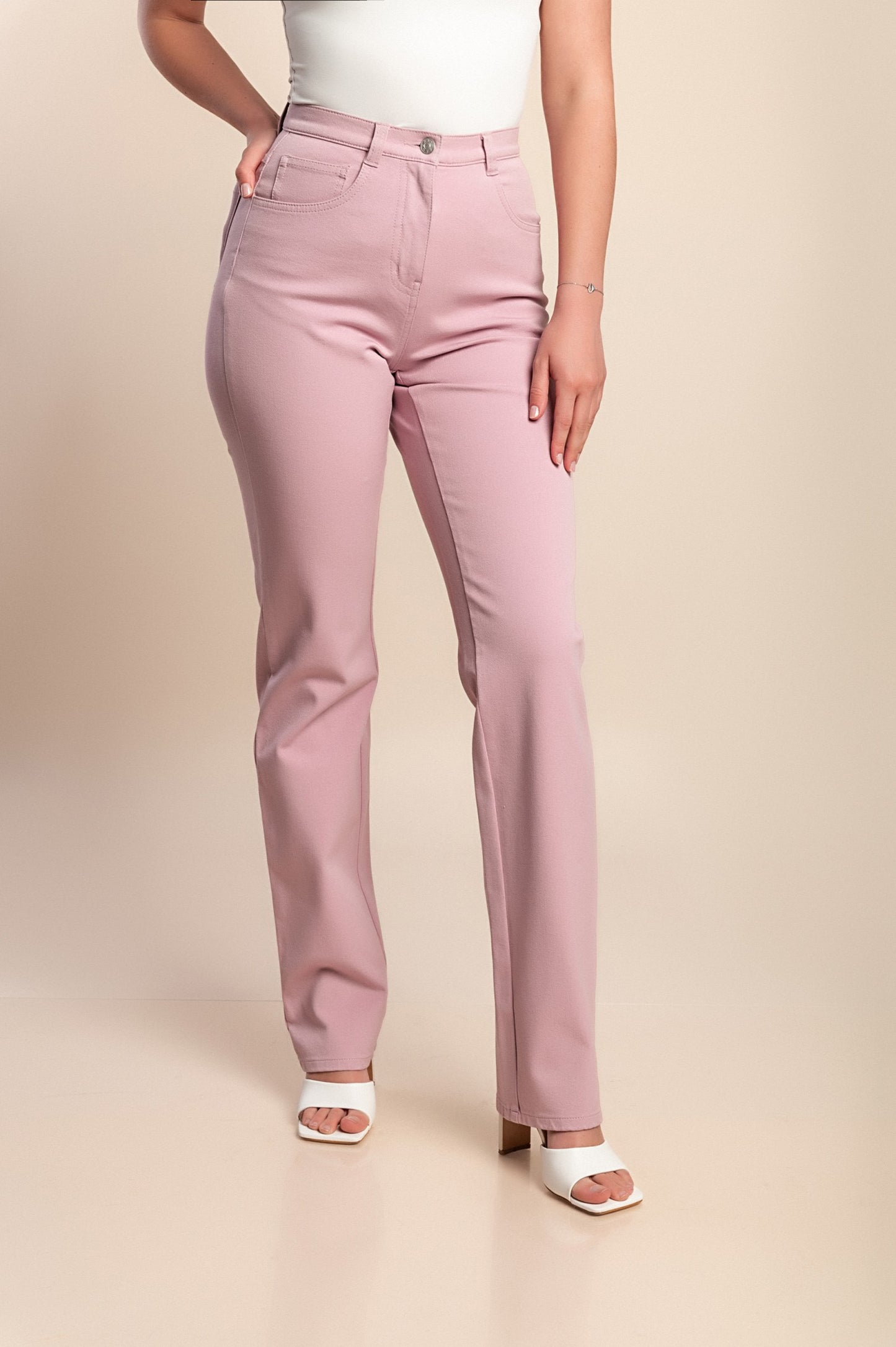 Pantaloni di cotone, rosa