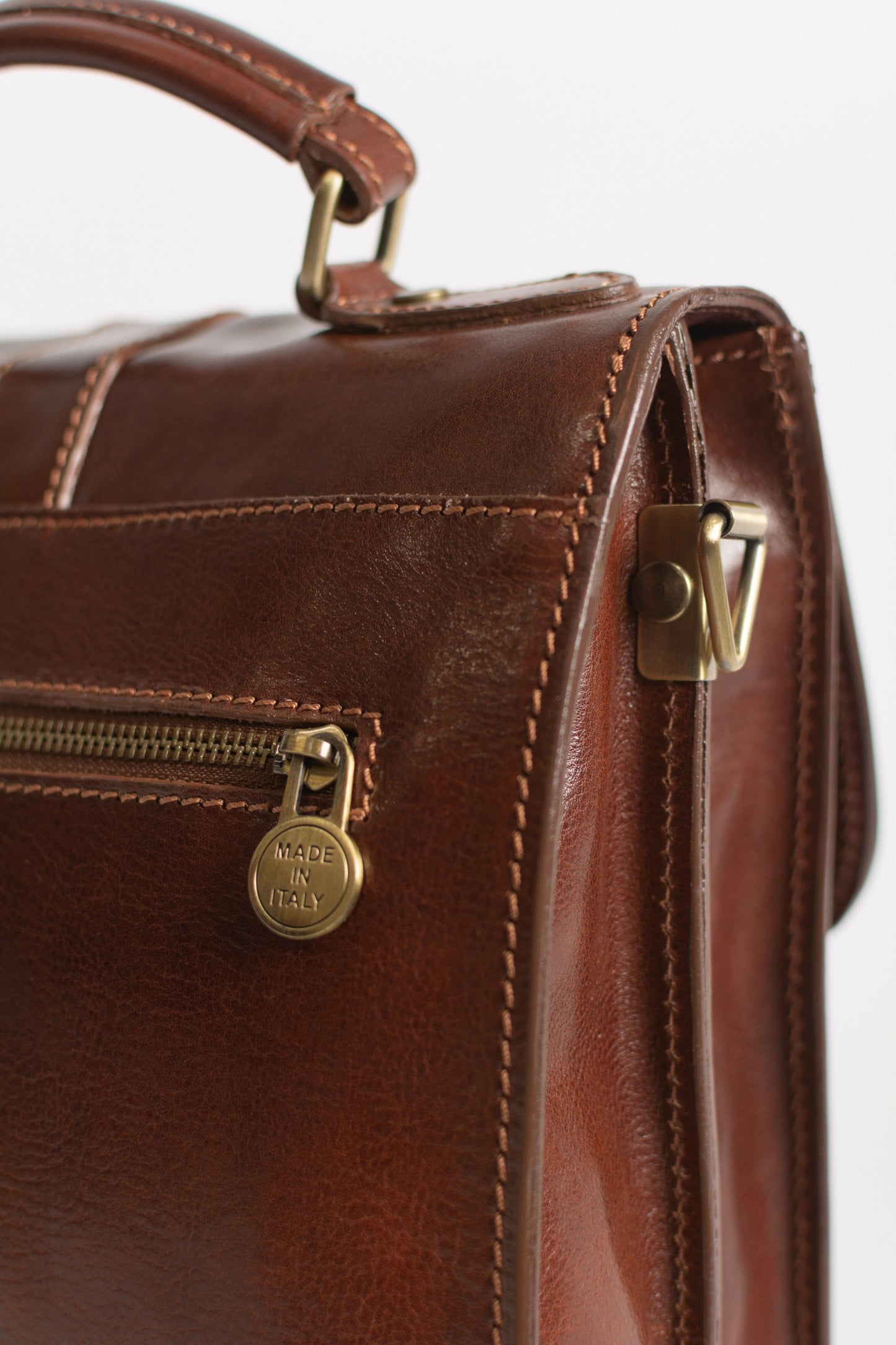 Borsa in pelle naturale Afrodita, marrone