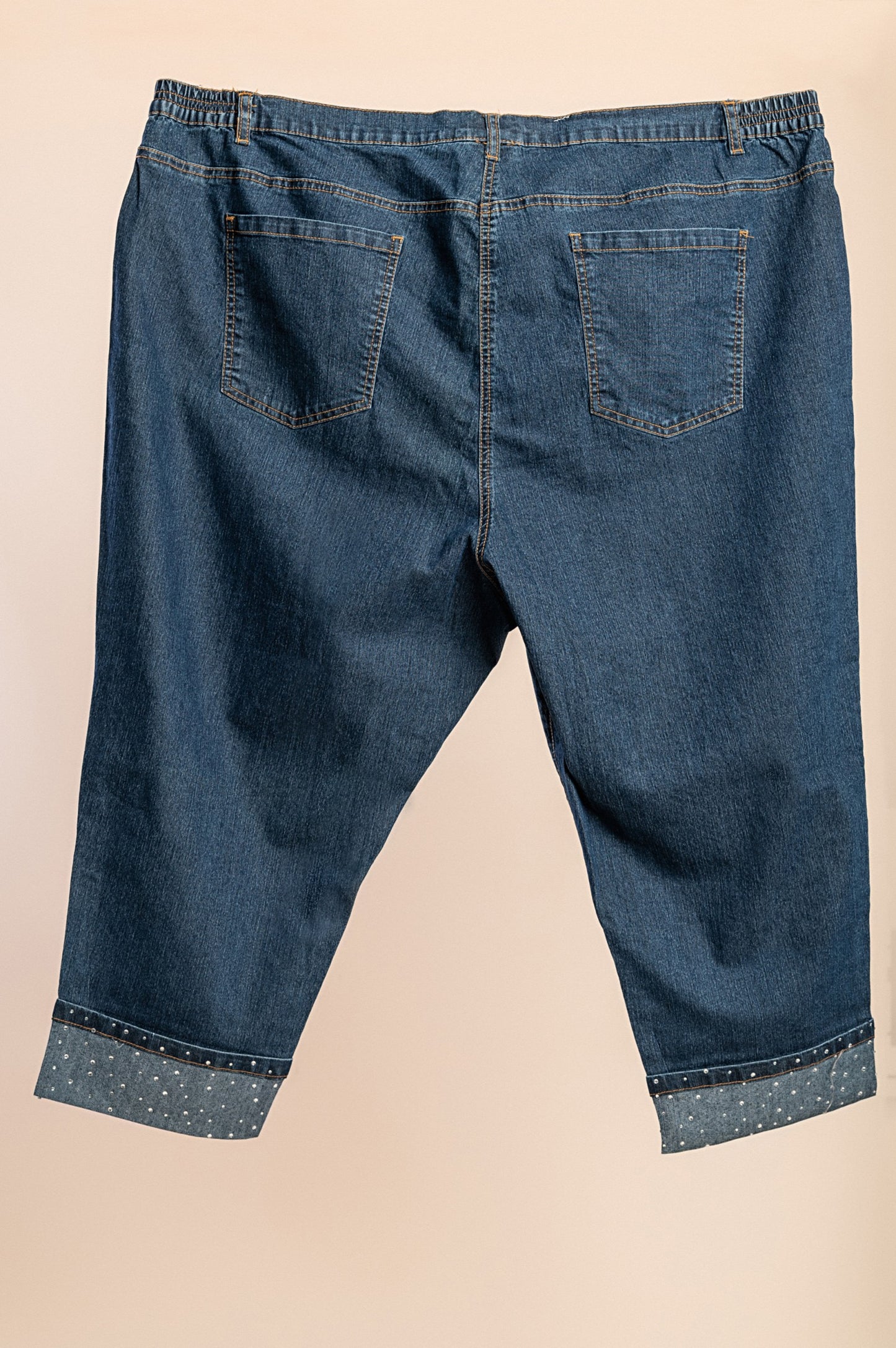 Jeans taglie forti, blu scuro