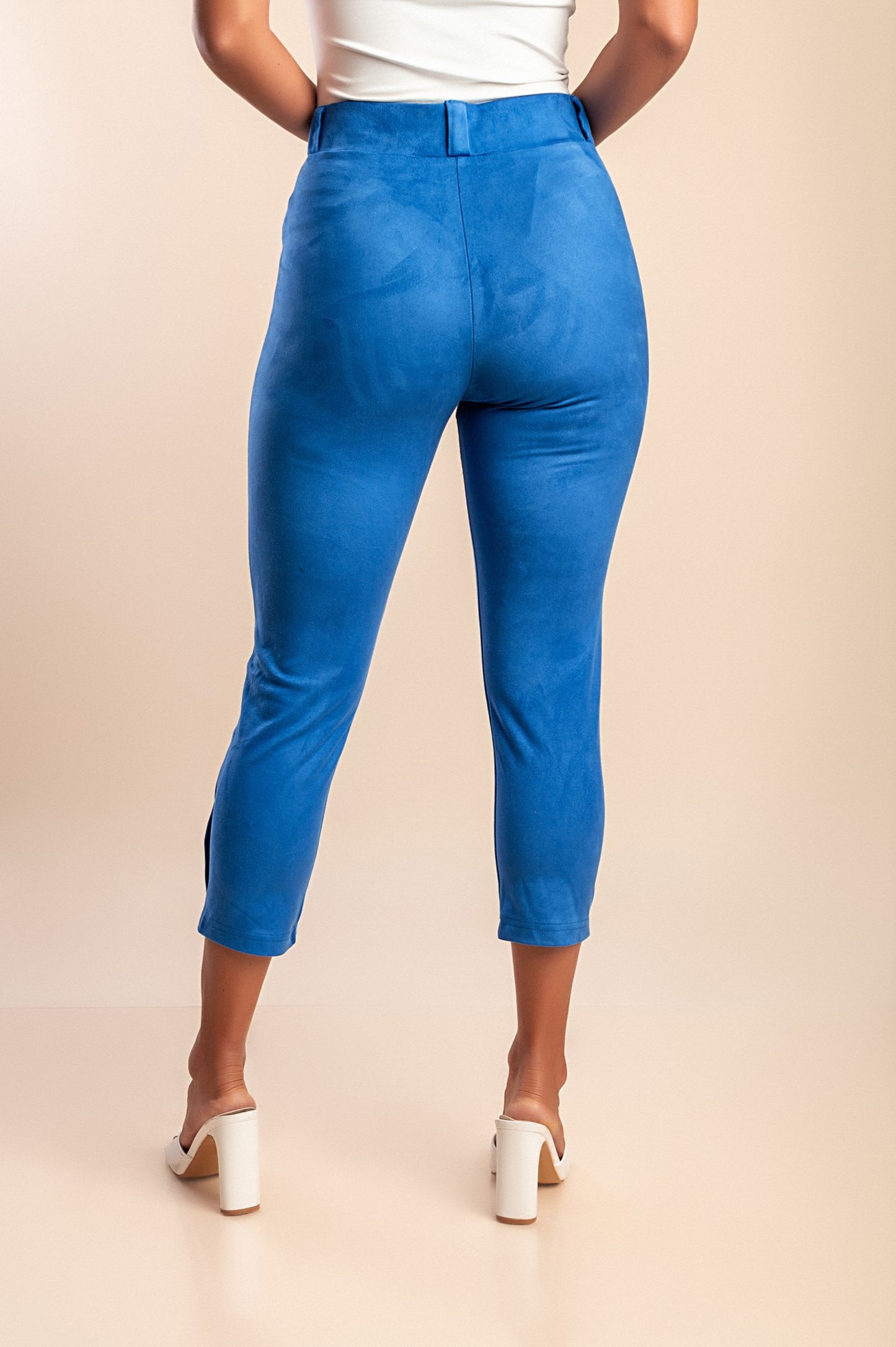 Pantaloni slim 7/8, blu