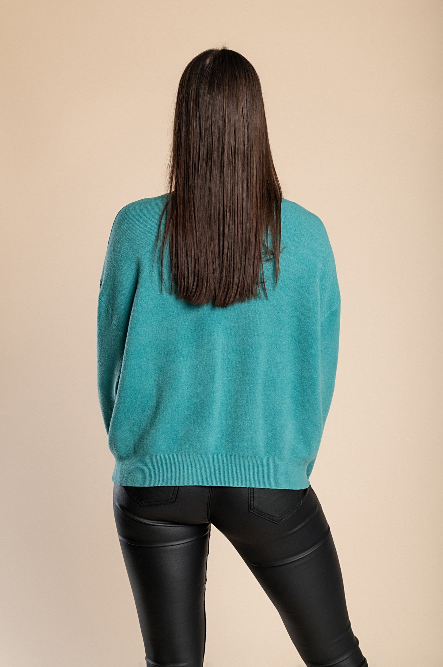 Giacca in maglia con cerniera, verde