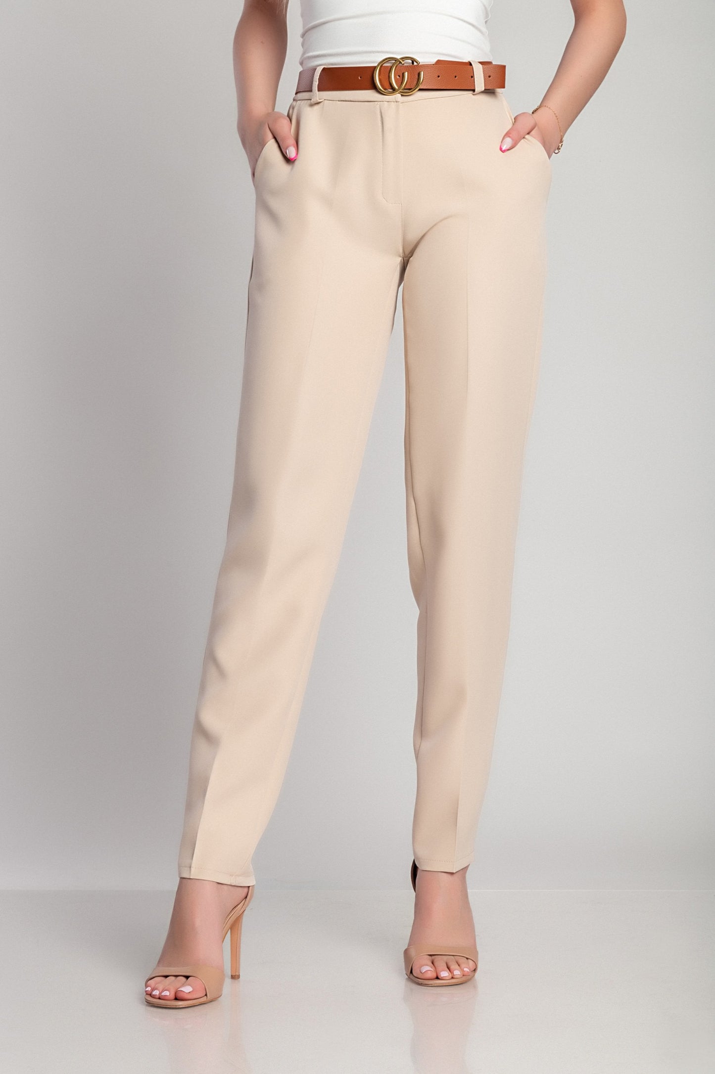 Pantaloni eleganti lunghi con pantalone dritto Tordina, nero