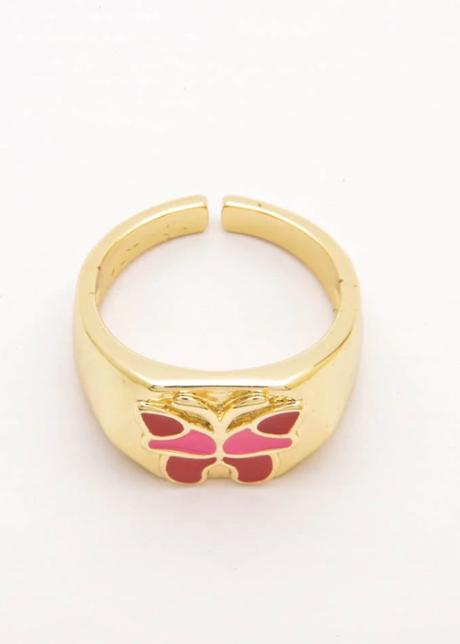 Anello elegante, colore rosso