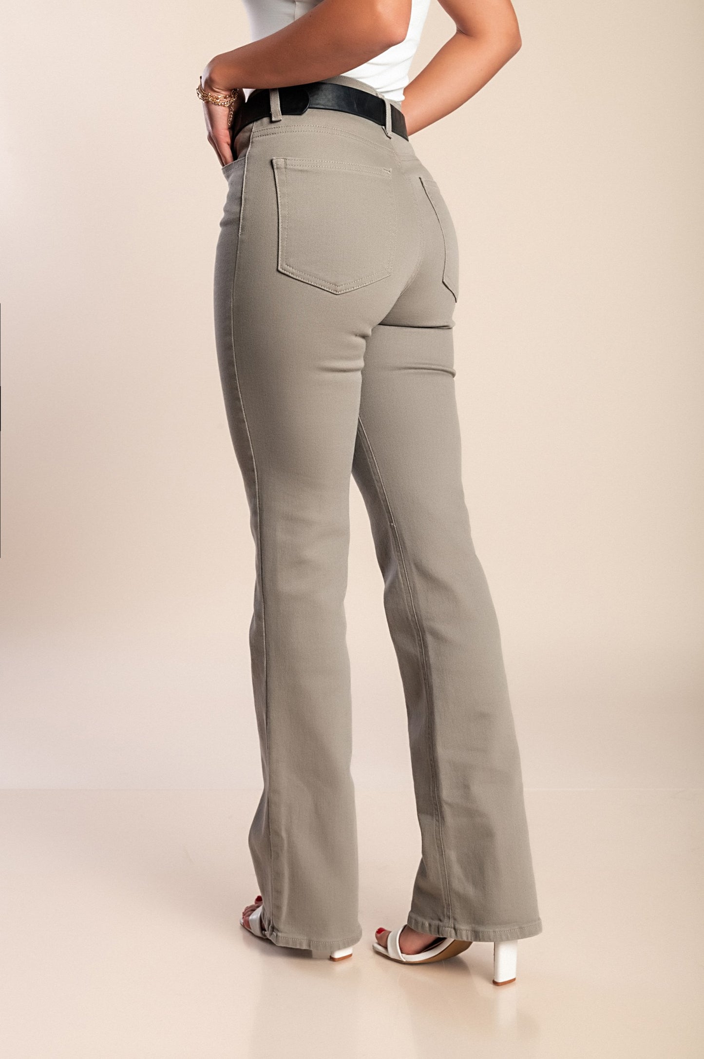 Jeans a zampa d'elefante, blu scuro