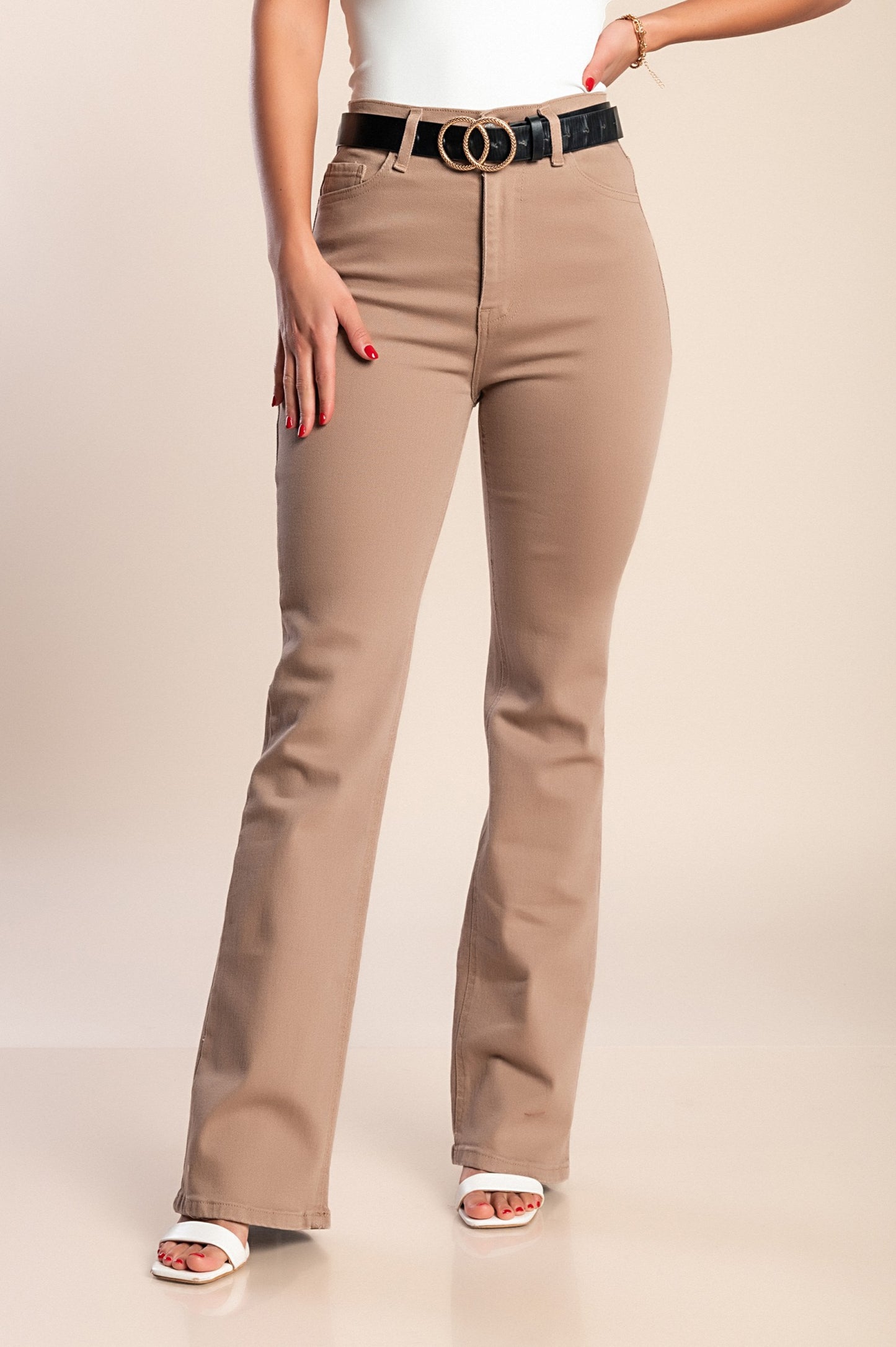 Jeans a zampa d'elefante, blu scuro