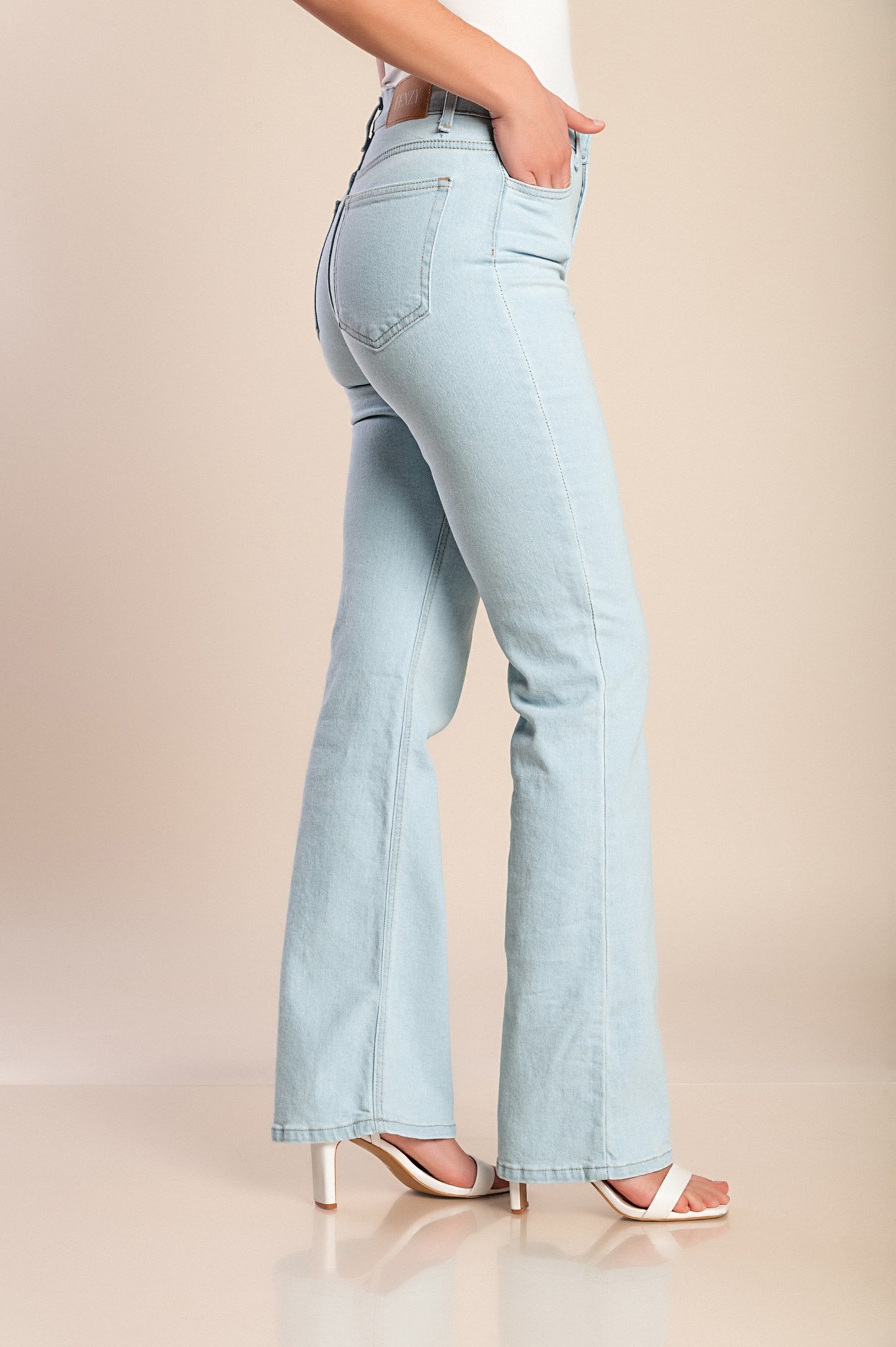 Jeans a zampa d'elefante, blu scuro