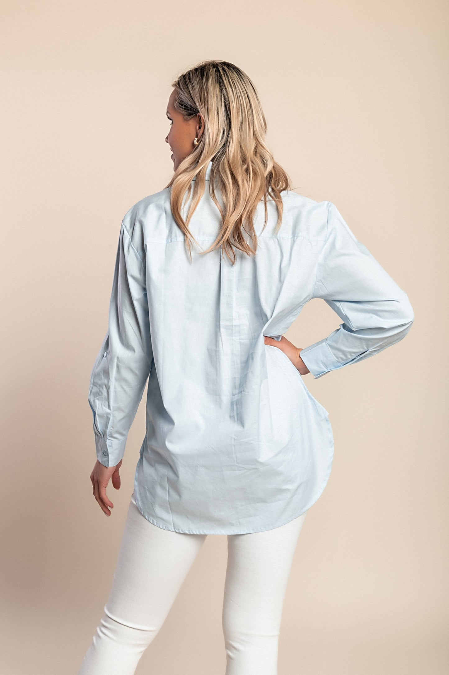 Camicia in cotone, azzurra