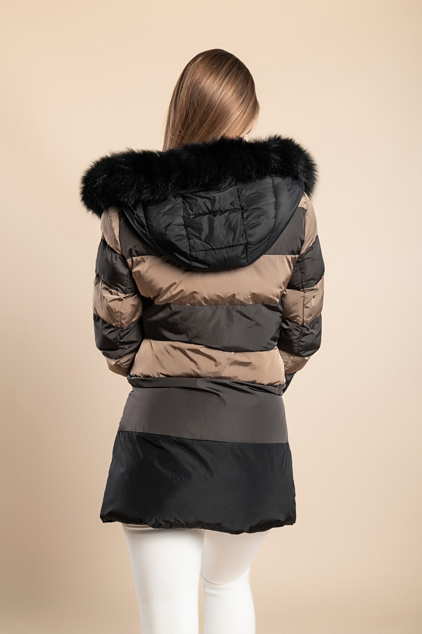 Giacca con cappuccio, 2258, beige