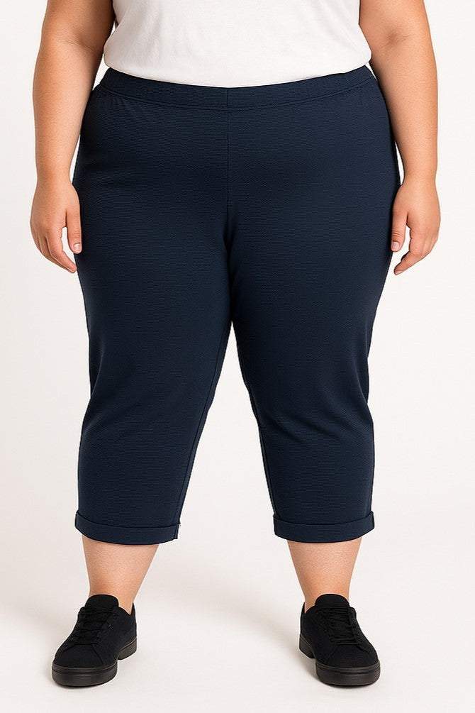 Pantaloni eleganti taglie forti, blu