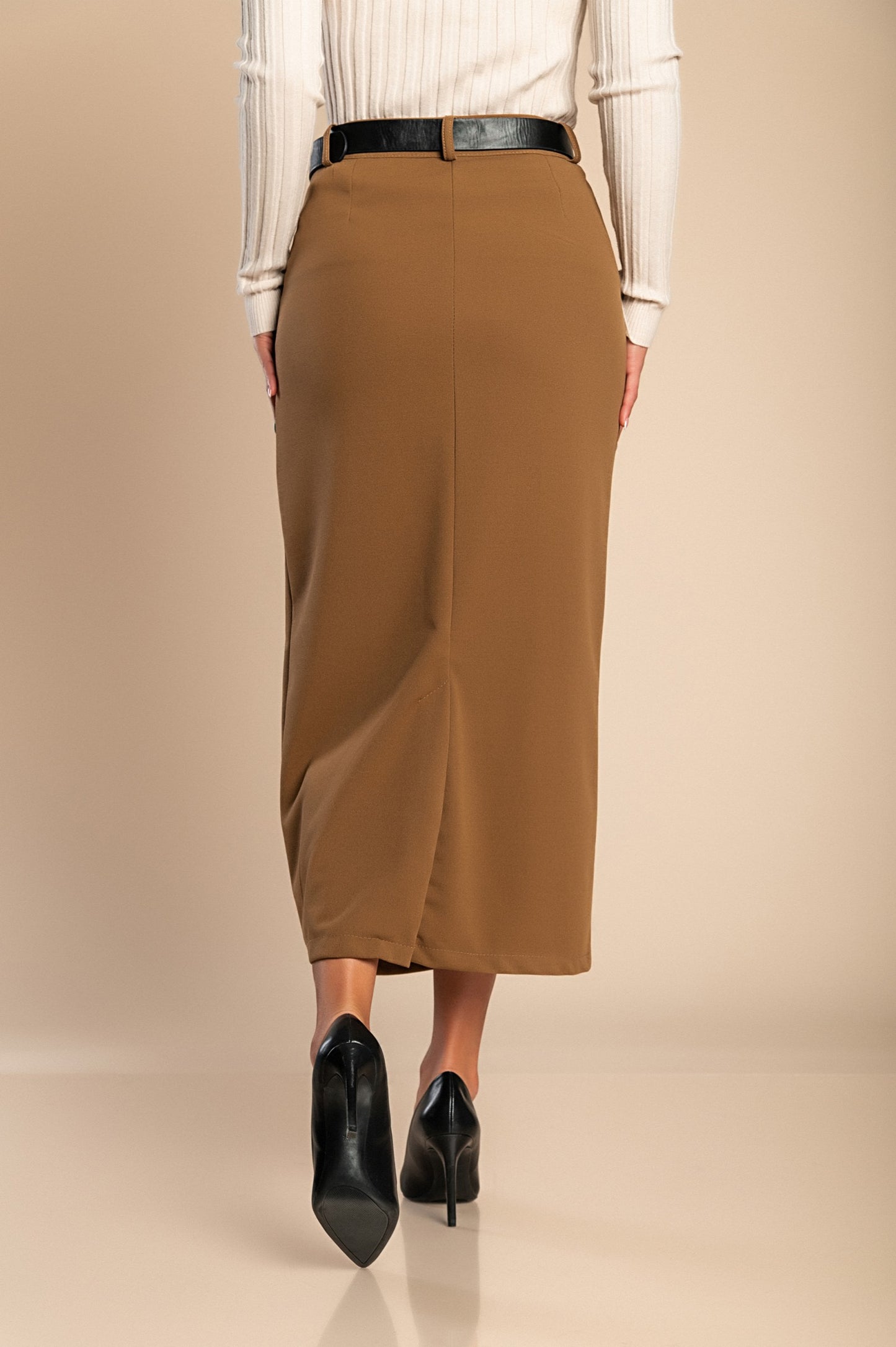 Gonna midi elegante, nera
