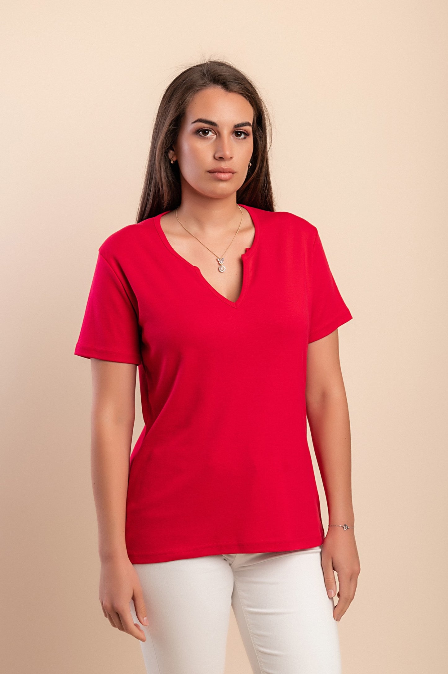 Maglietta di cotone, rossa