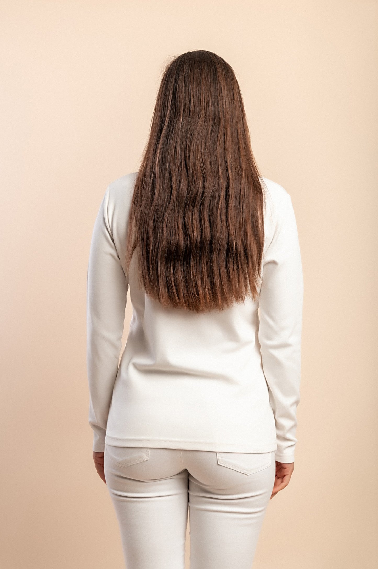 Top a maniche lunghe in cotone, giallo