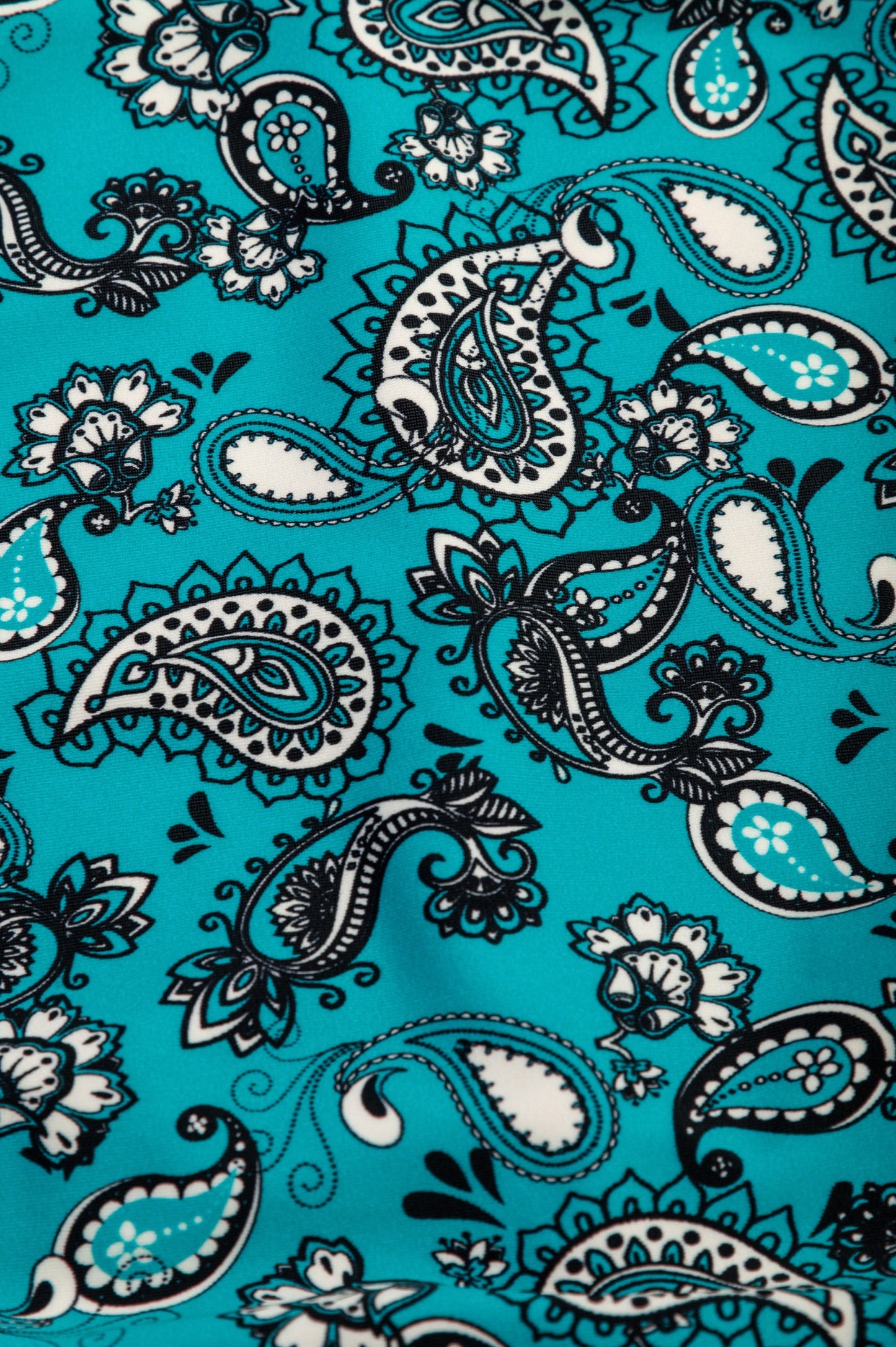 Costume da bagno stampato taglie forti, turchese