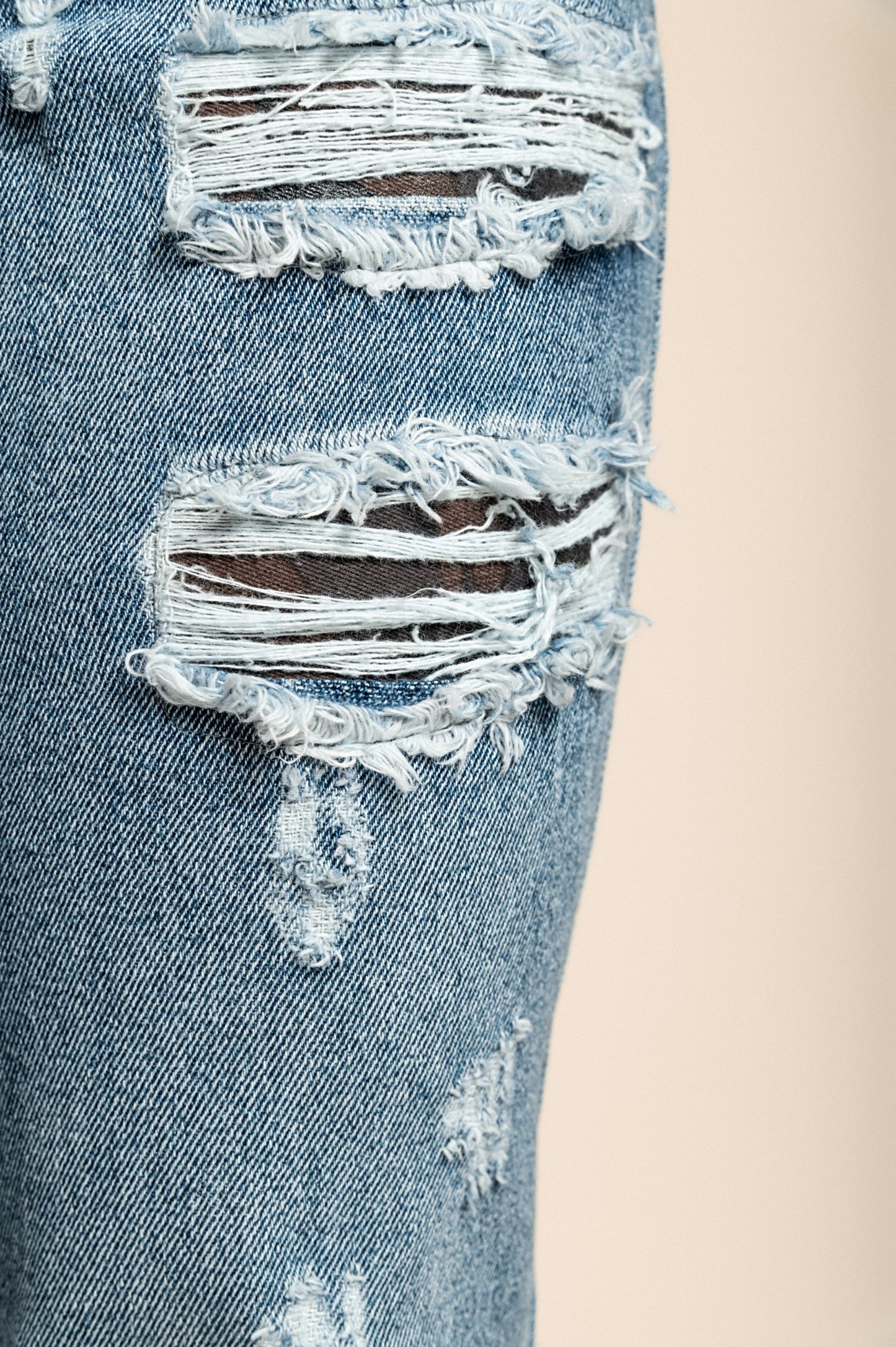 Jeans tagliati con stampa con orlo sfilacciato Alexandria, verde