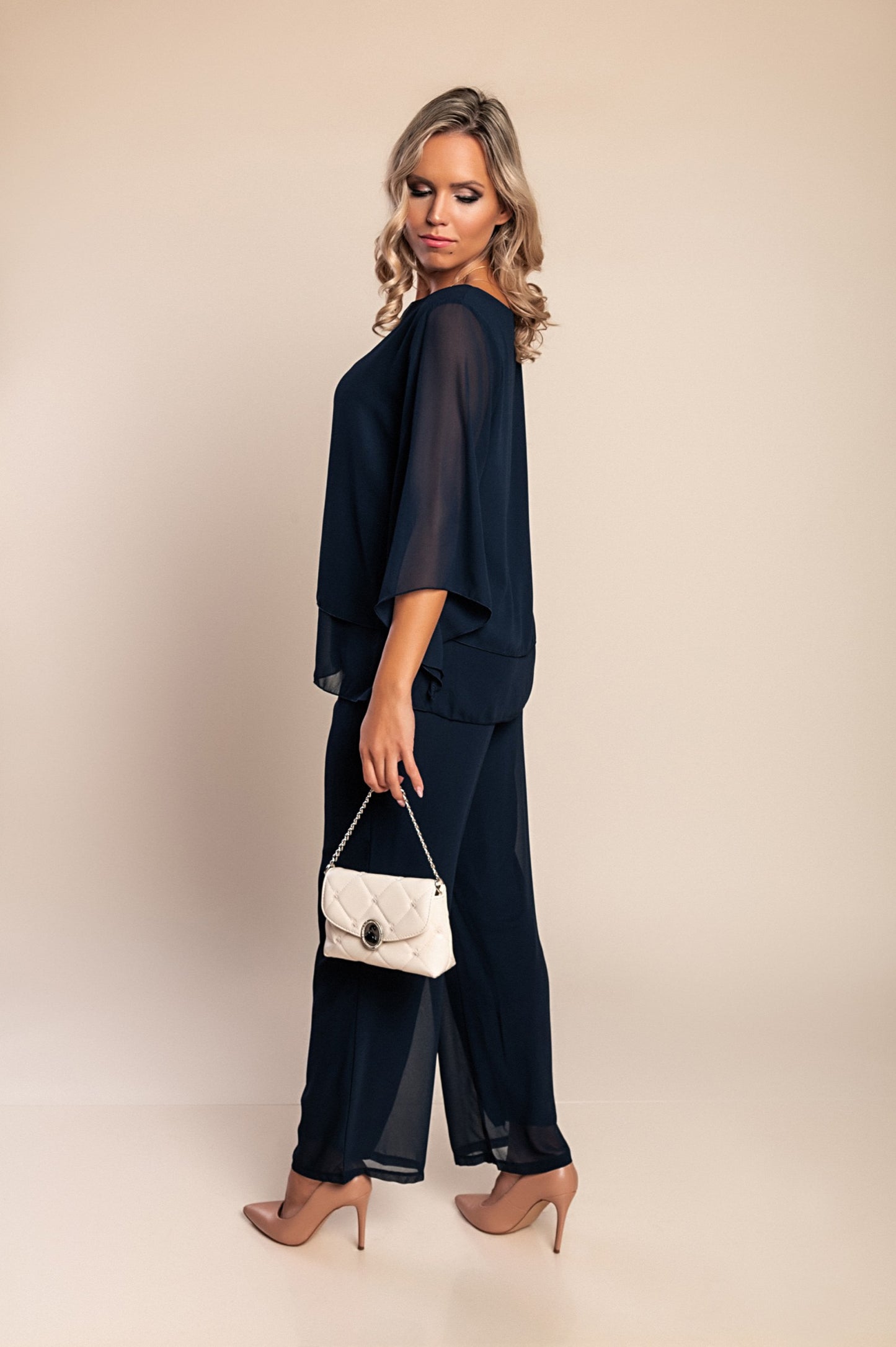 Elegante set da 2 pezzi, blu scuro