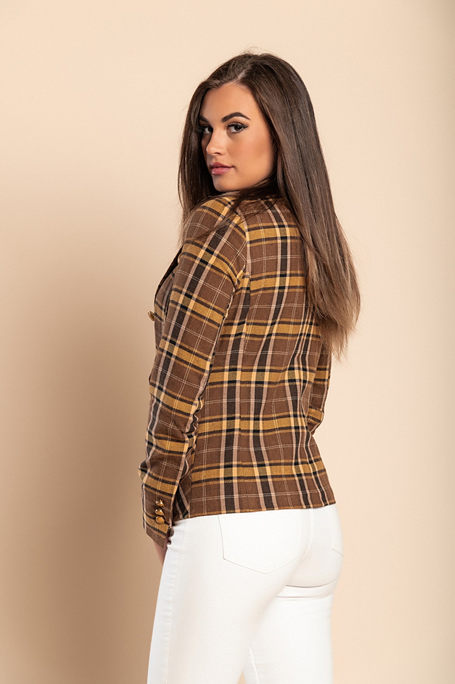 Blazer con collo classico Chiarana, senape