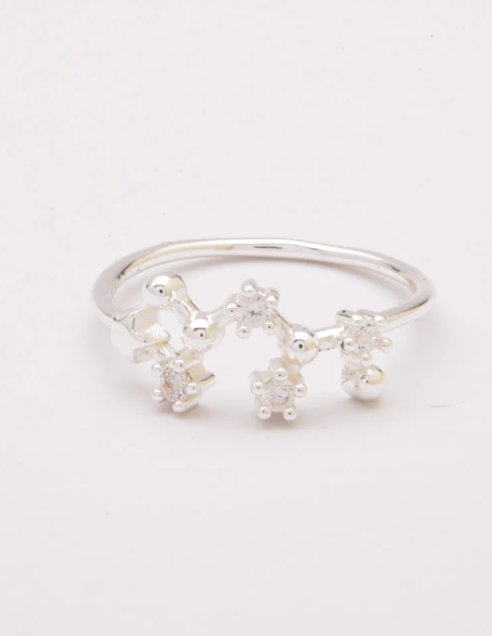 Anello in argento con strass, ART499 - SAGITTARIO, colore argento