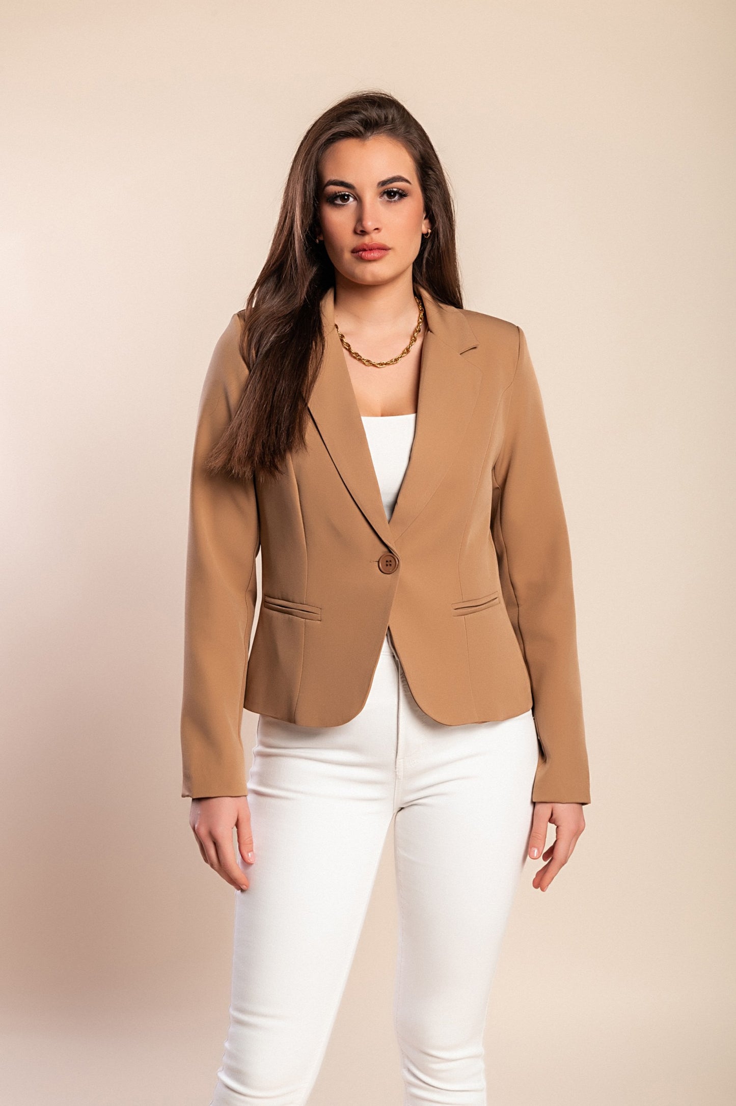 Blazer con scollo classico Softina, nero