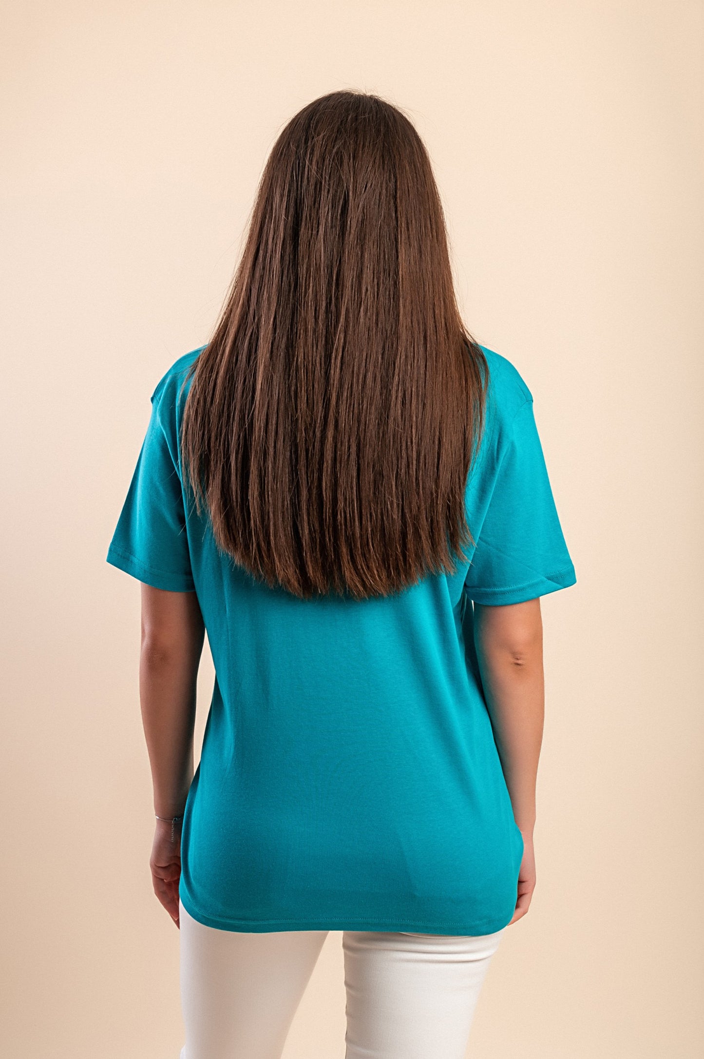 T-shirt in cotone con colletto, nera
