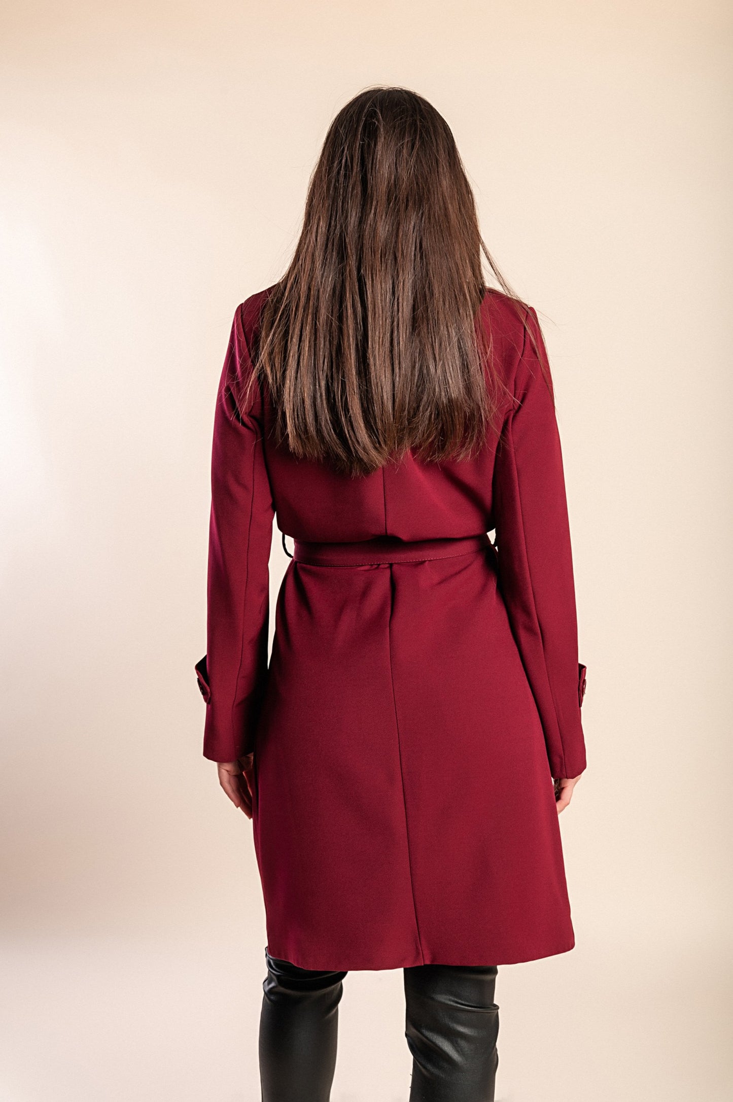 Trench elegante con bottoni, cammello