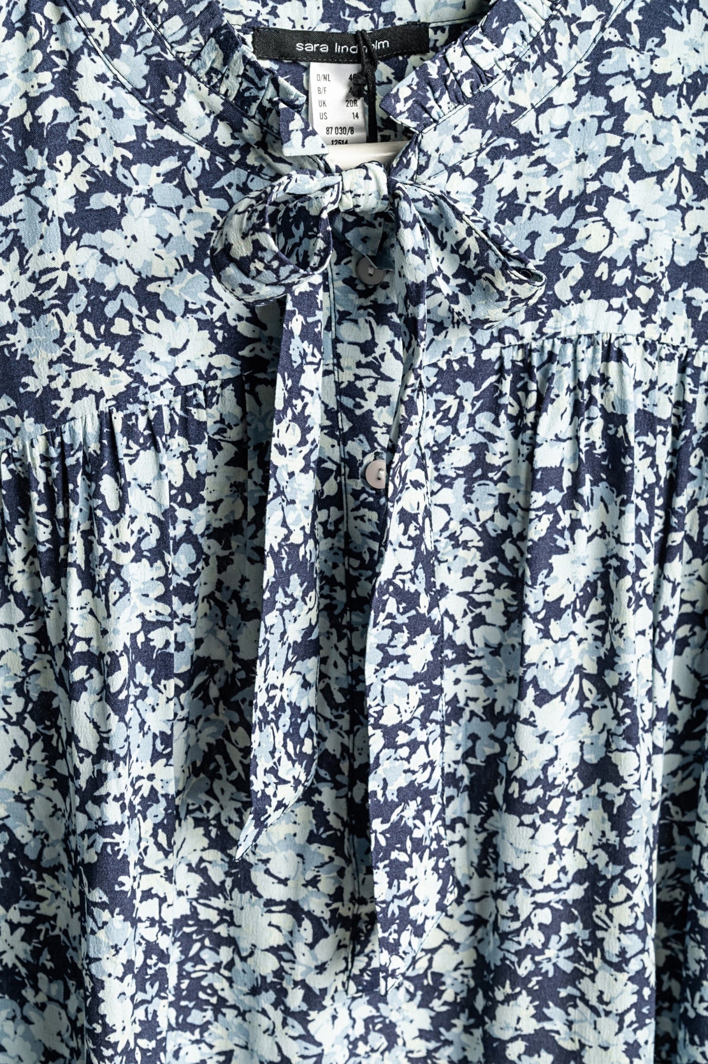 Camicetta taglie forti con stampa floreale, blu