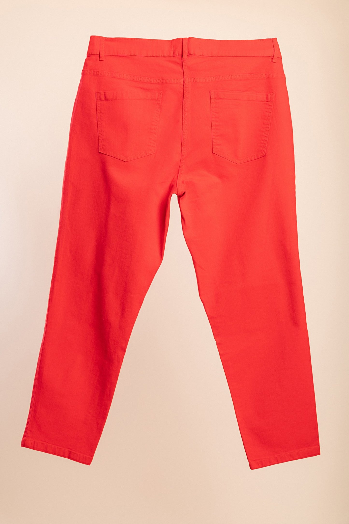 Pantaloni di cotone taglie forti, rossi