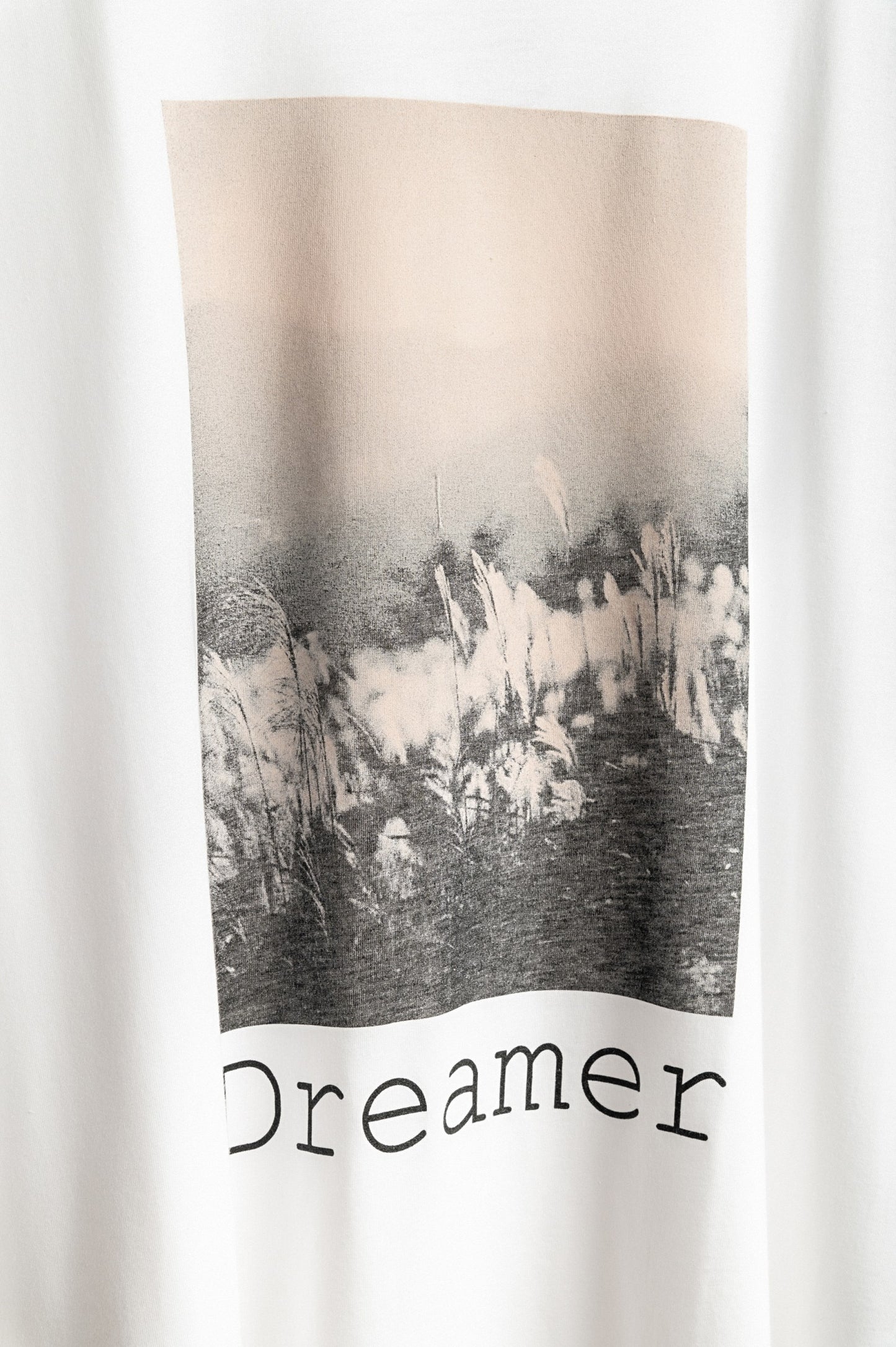 T-shirt stampata taglie forti, bianca