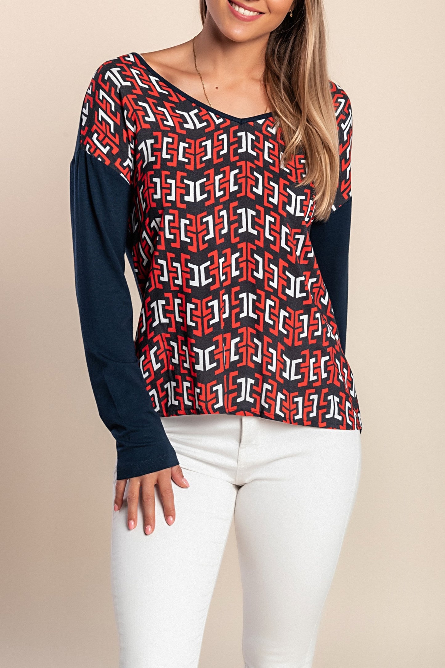 Maglia a maniche lunghe, blu scuro