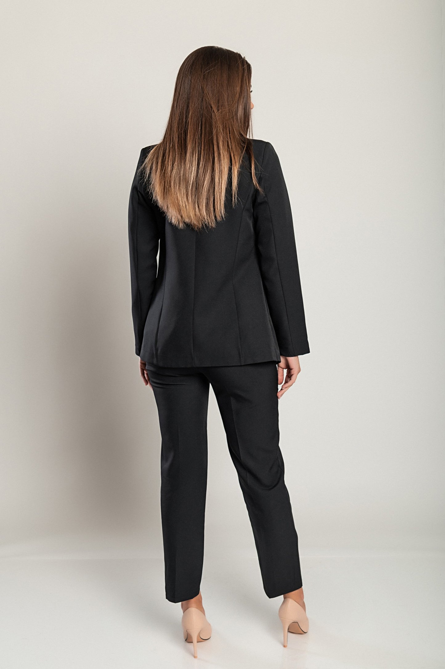 Completo blazer e pantaloni eleganti, 18438, nero