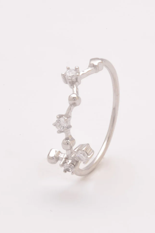 Anello in Argento con Strass, ART498 - SCORPIO, Colore Silver