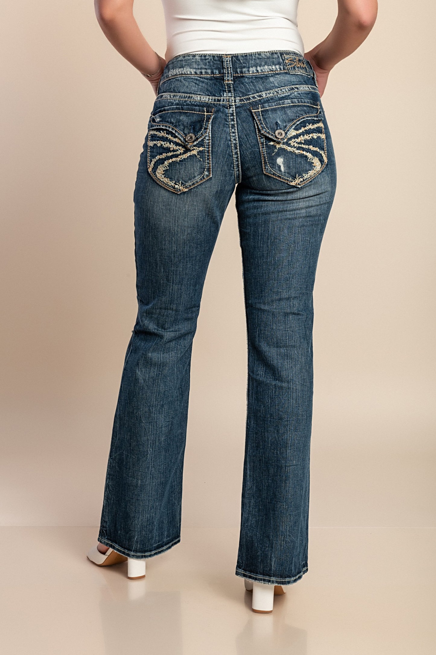 Jeans con spacchi, blu