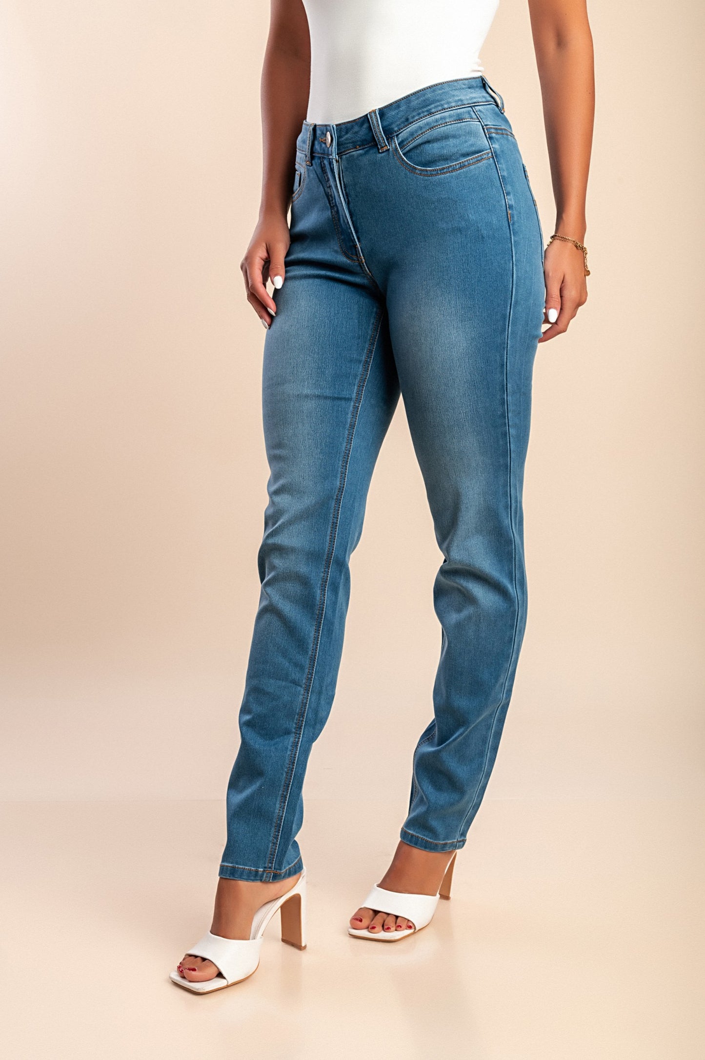 Jeans skinny, azzurro