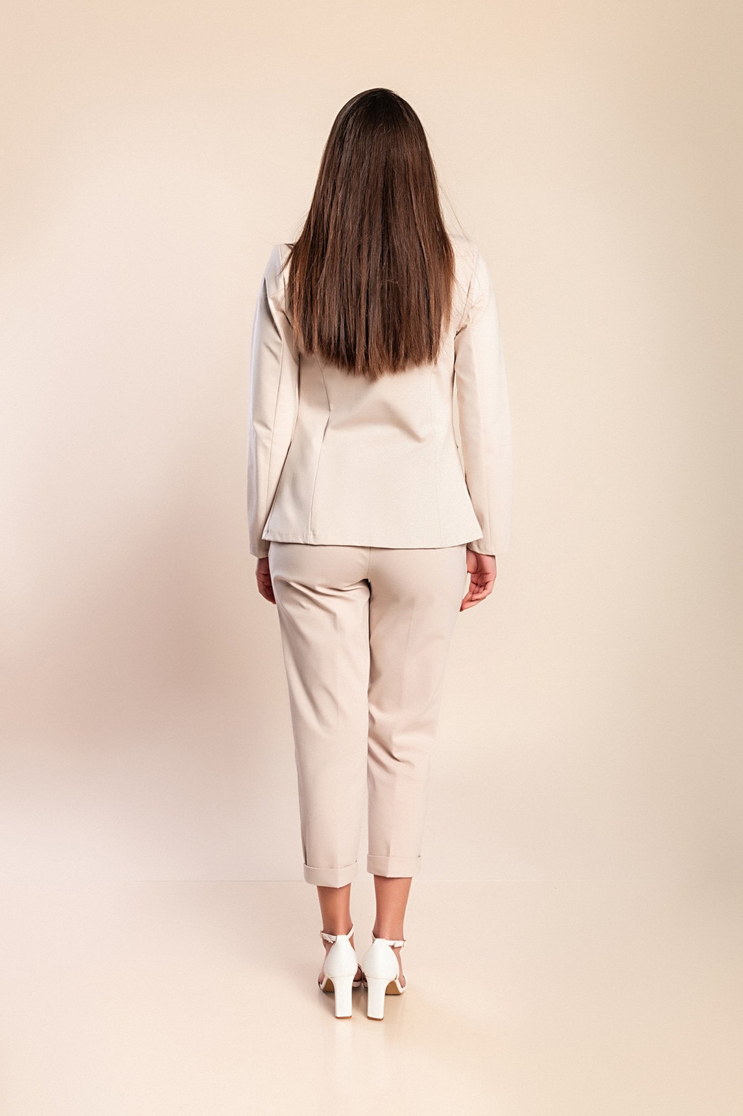 Completo 2 pezzi in cotone, beige