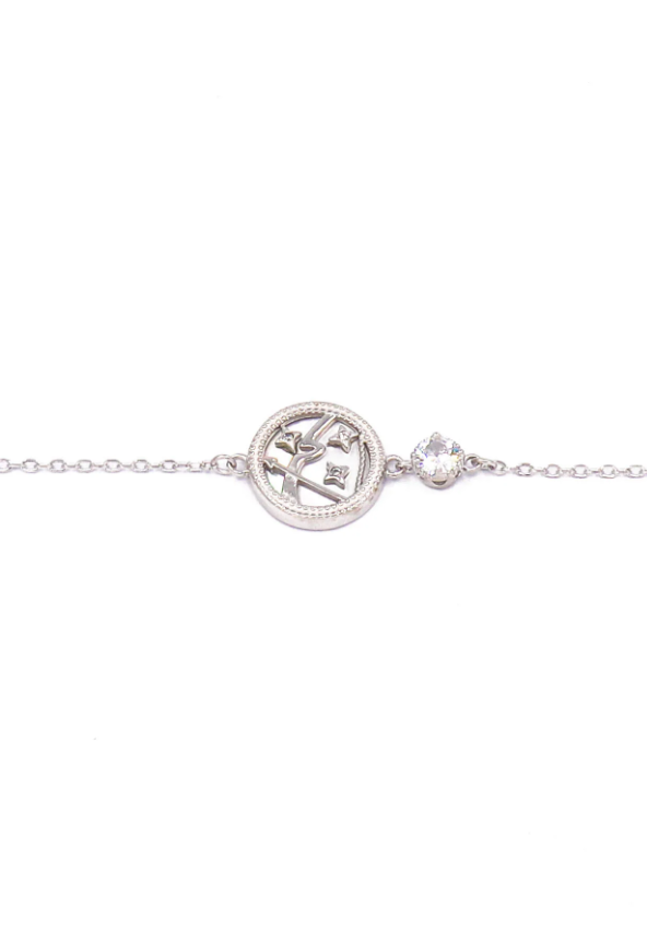 Bracciale con pendente, ARIETE, argento