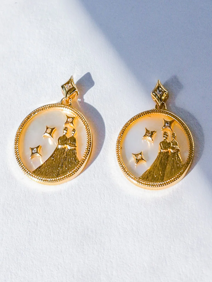 Orecchini rotondi, GEMINI, colore oro
