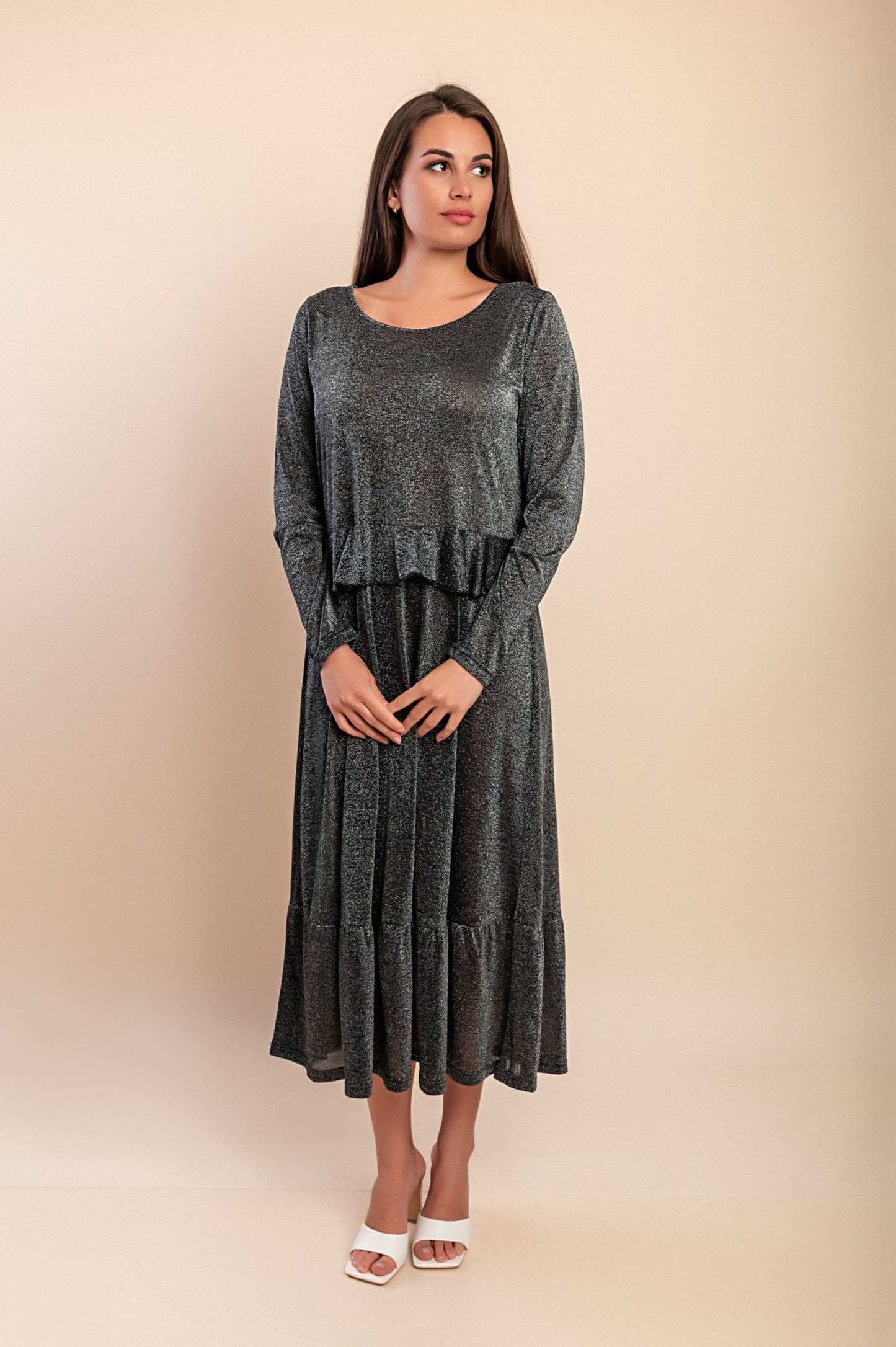 Elegante abito midi, nero