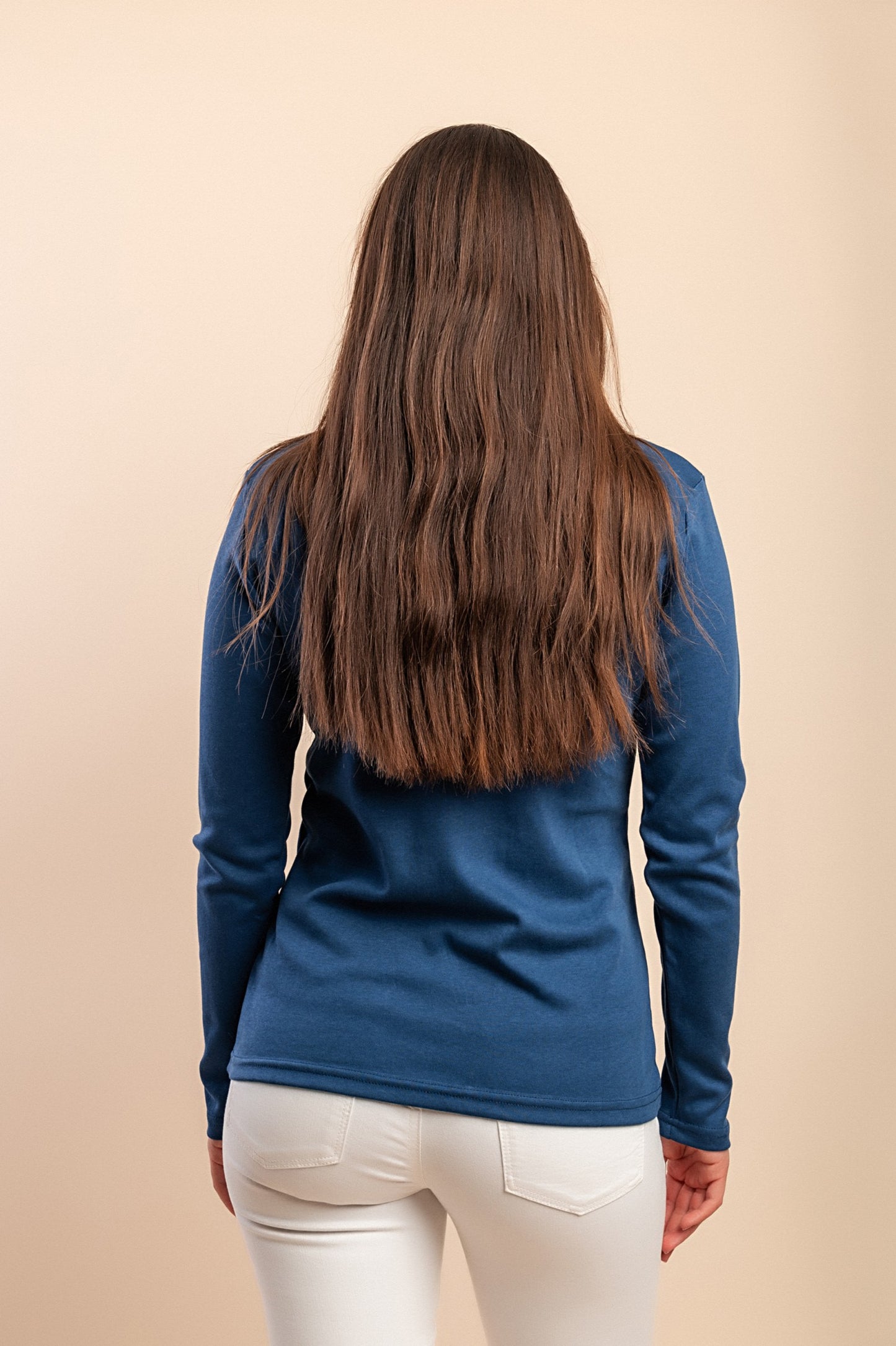 Maglia in cotone a maniche lunghe, marrone