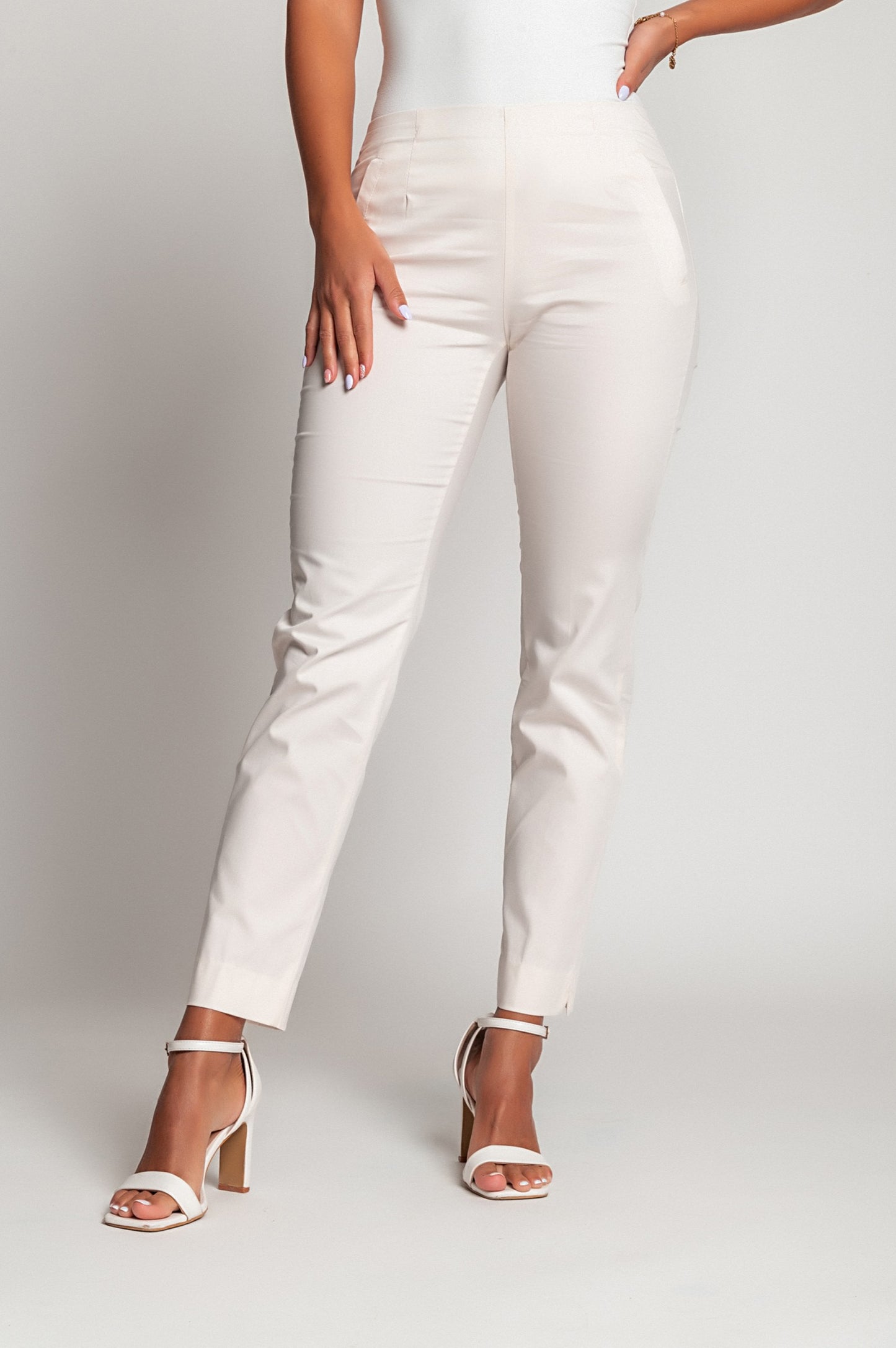 Pantaloni skinny in cotone, neri