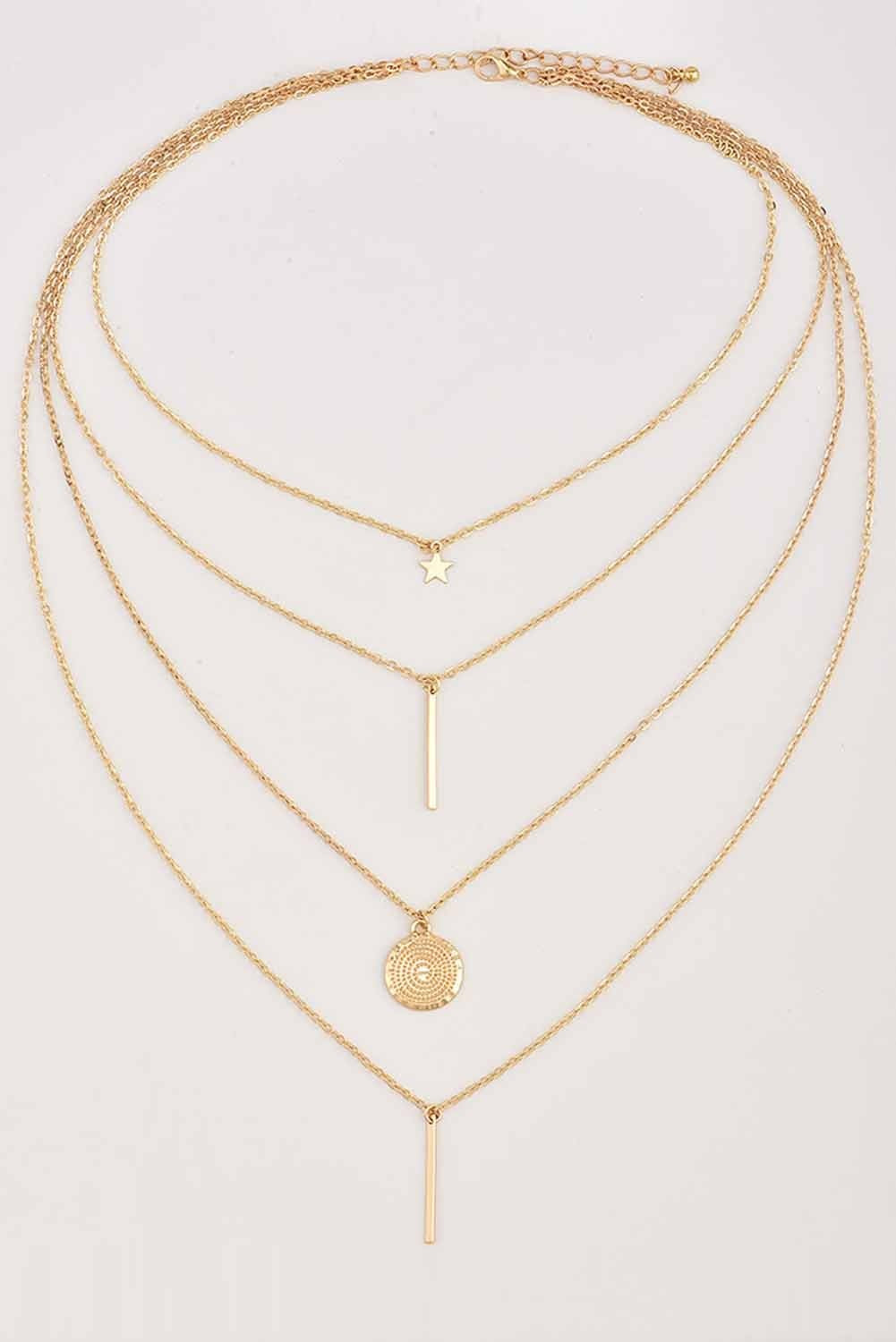 SET DI CATENE SOTTILI CON DIVERSI PENDENTI OAKLYNN, ORO