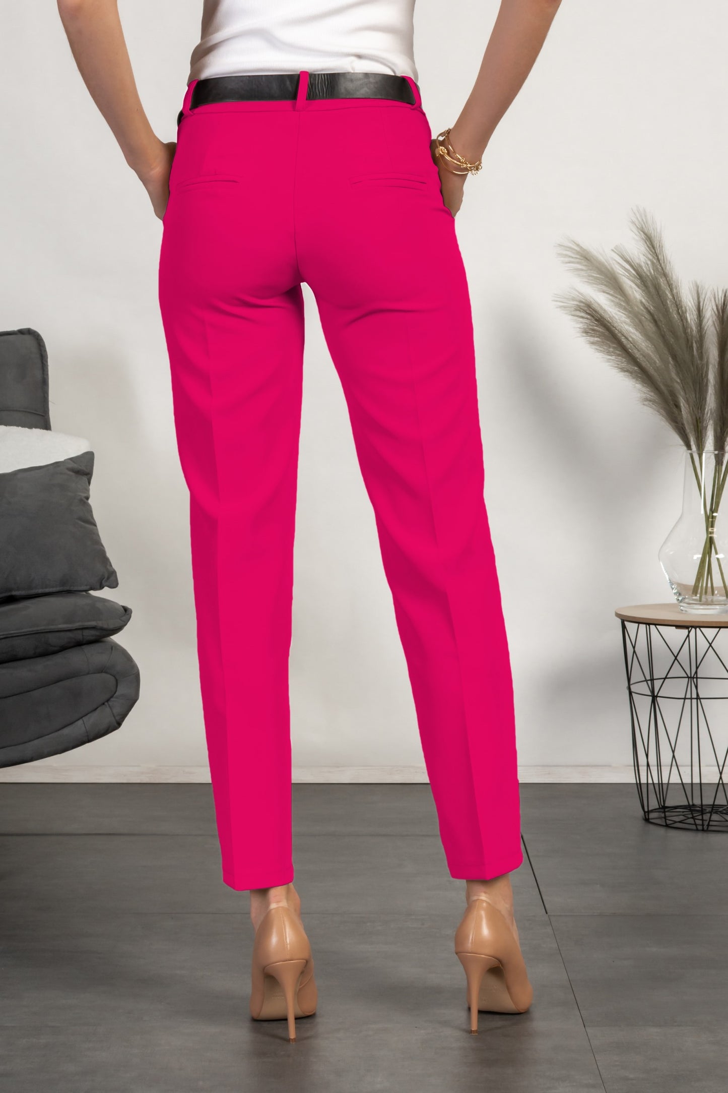 Pantaloni eleganti lunghi con pantalone dritto Tordina, nero