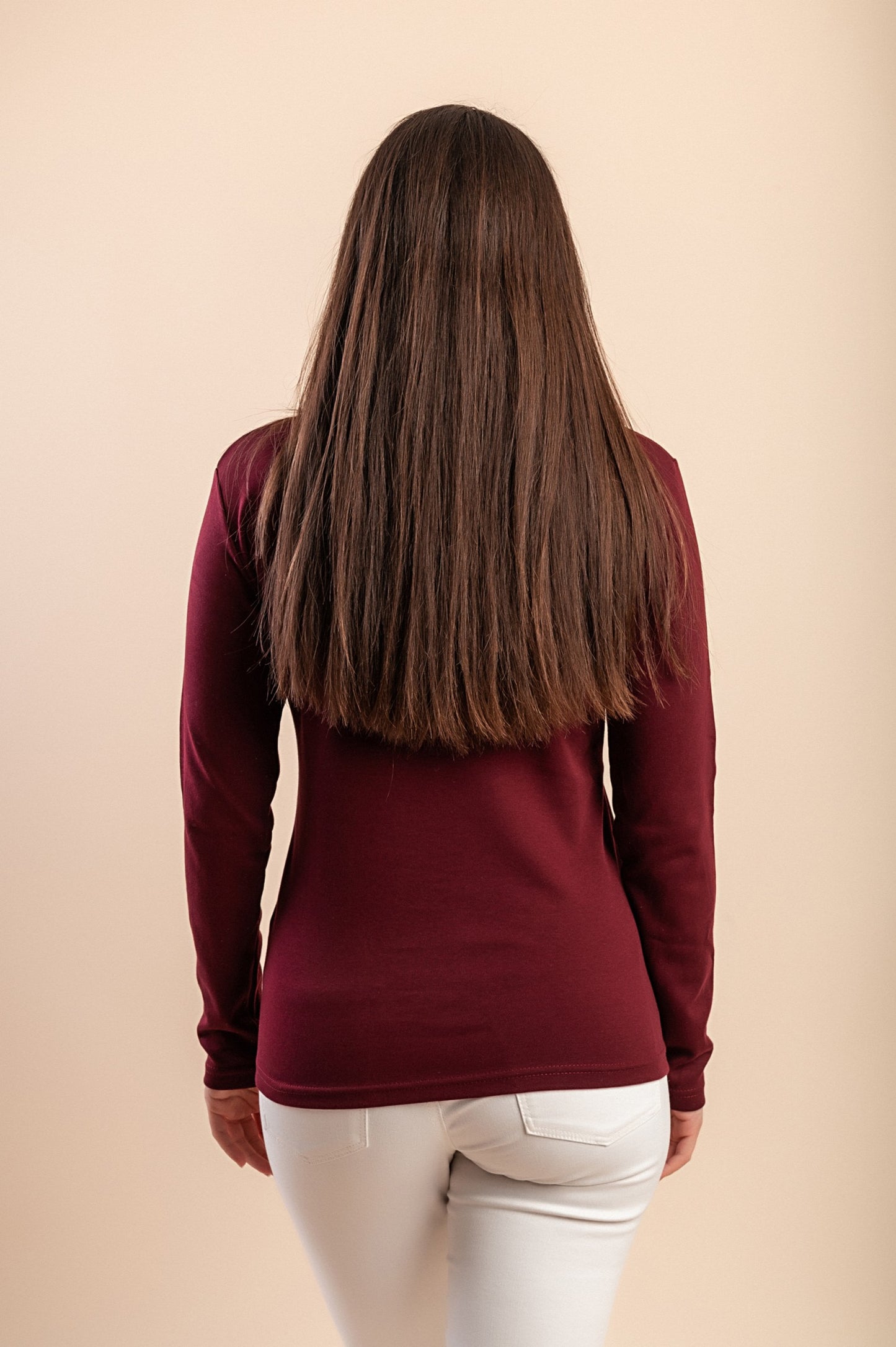 T-shirt a maniche lunghe con stampa, bianca