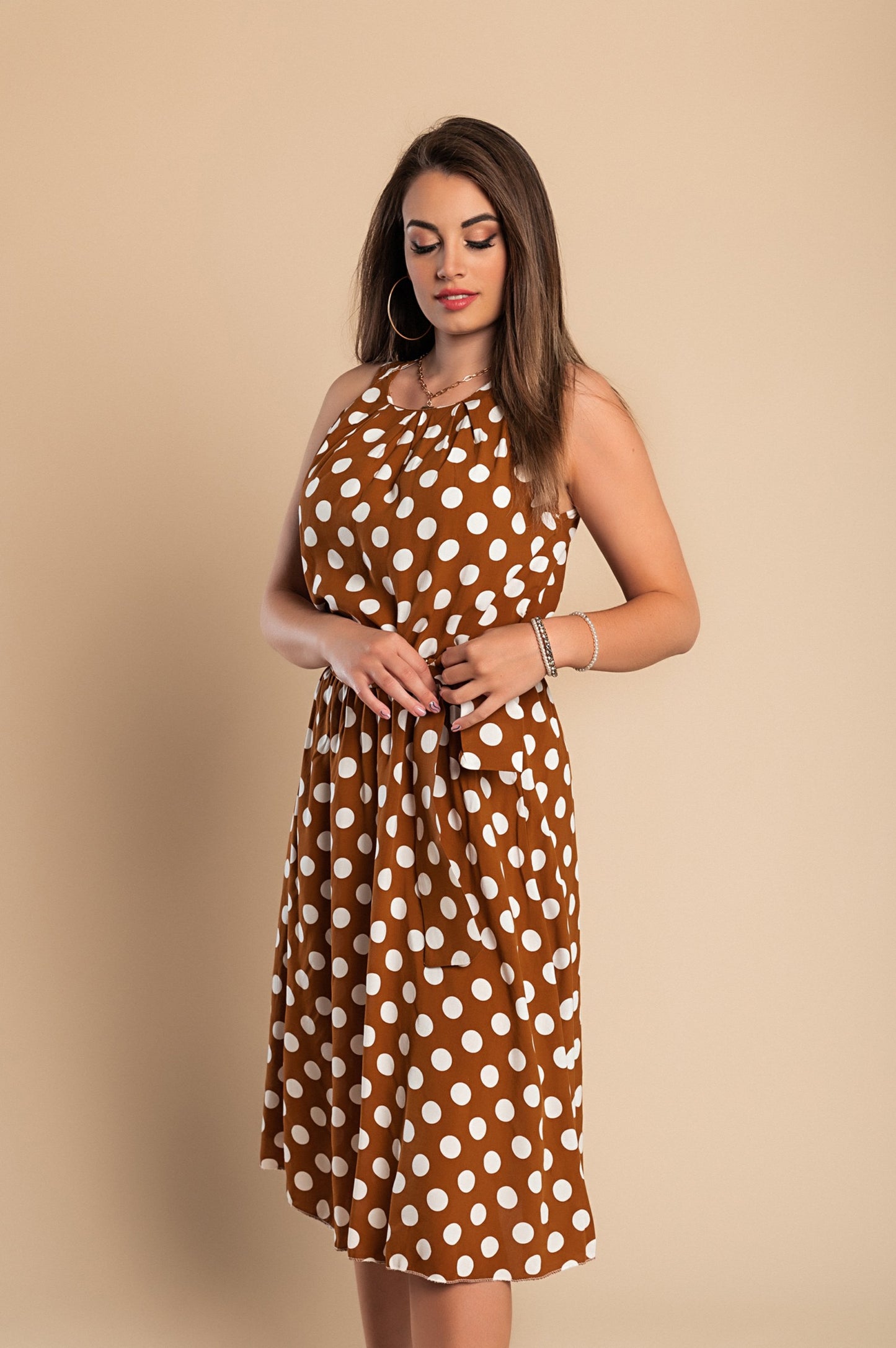 MIDI VESTITO A POIS MOULISHA