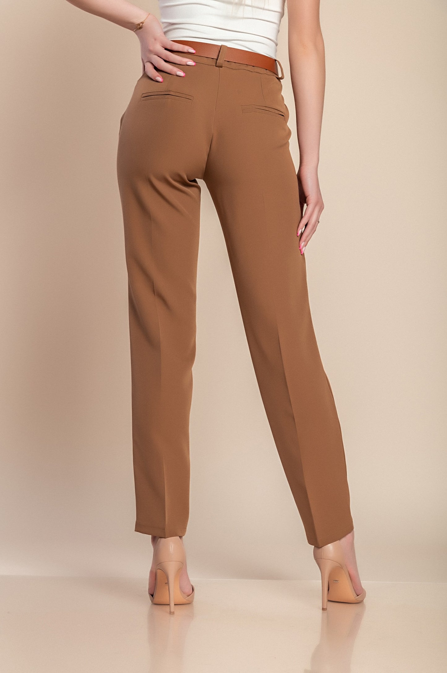 Pantaloni eleganti lunghi con pantalone dritto Tordina, nero