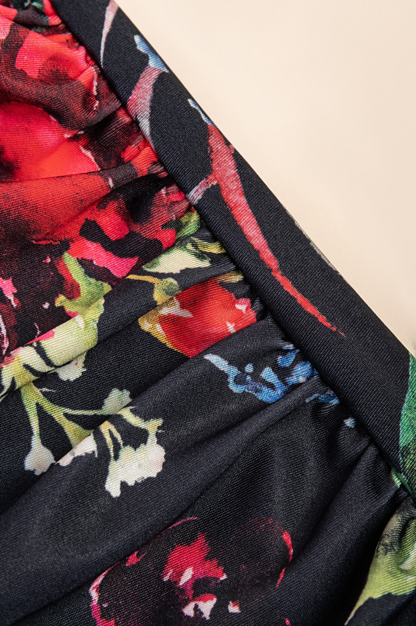 Costume da bagno stampato taglie forti, nero