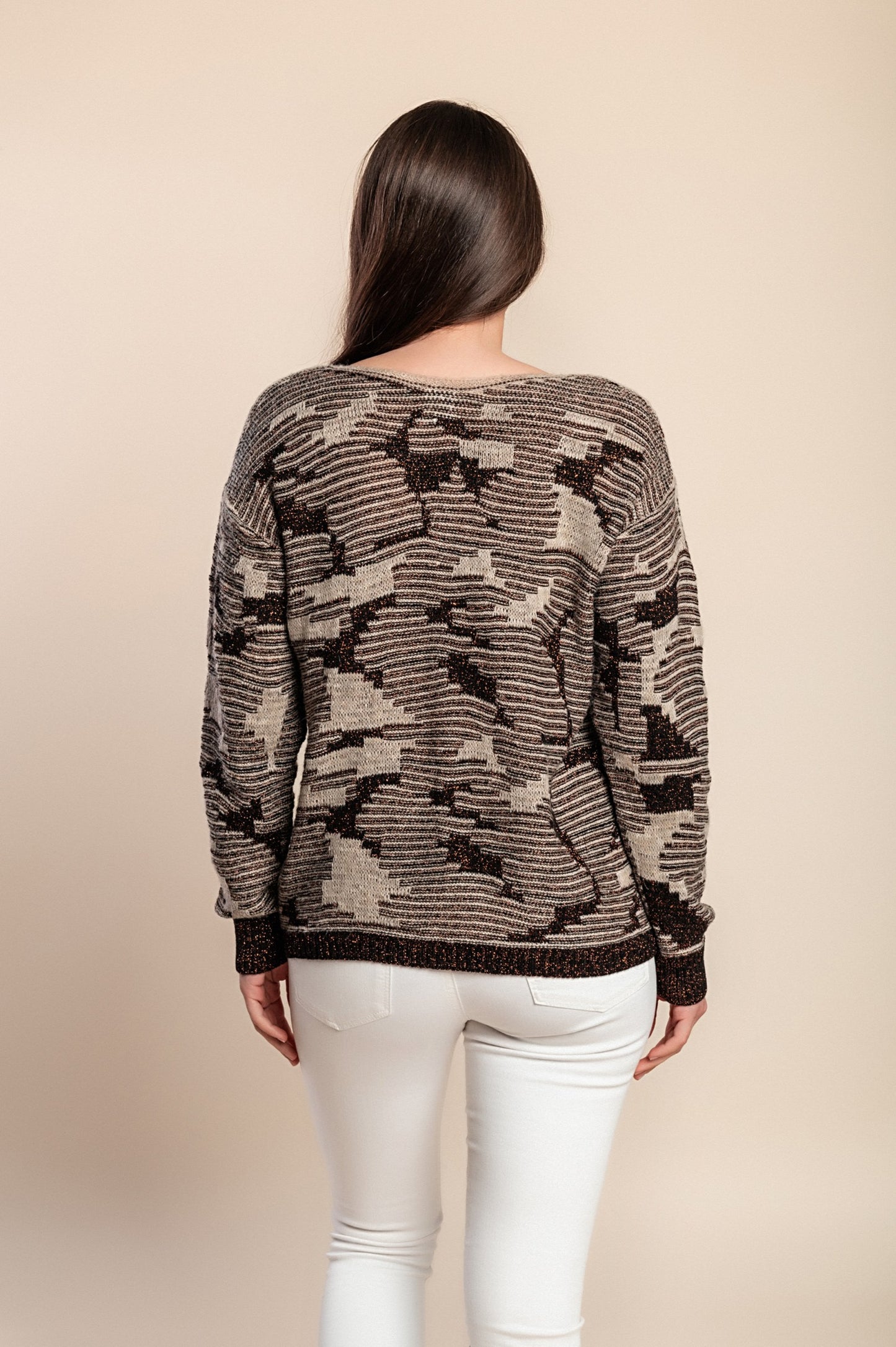 Maglione a maniche lunghe, marrone