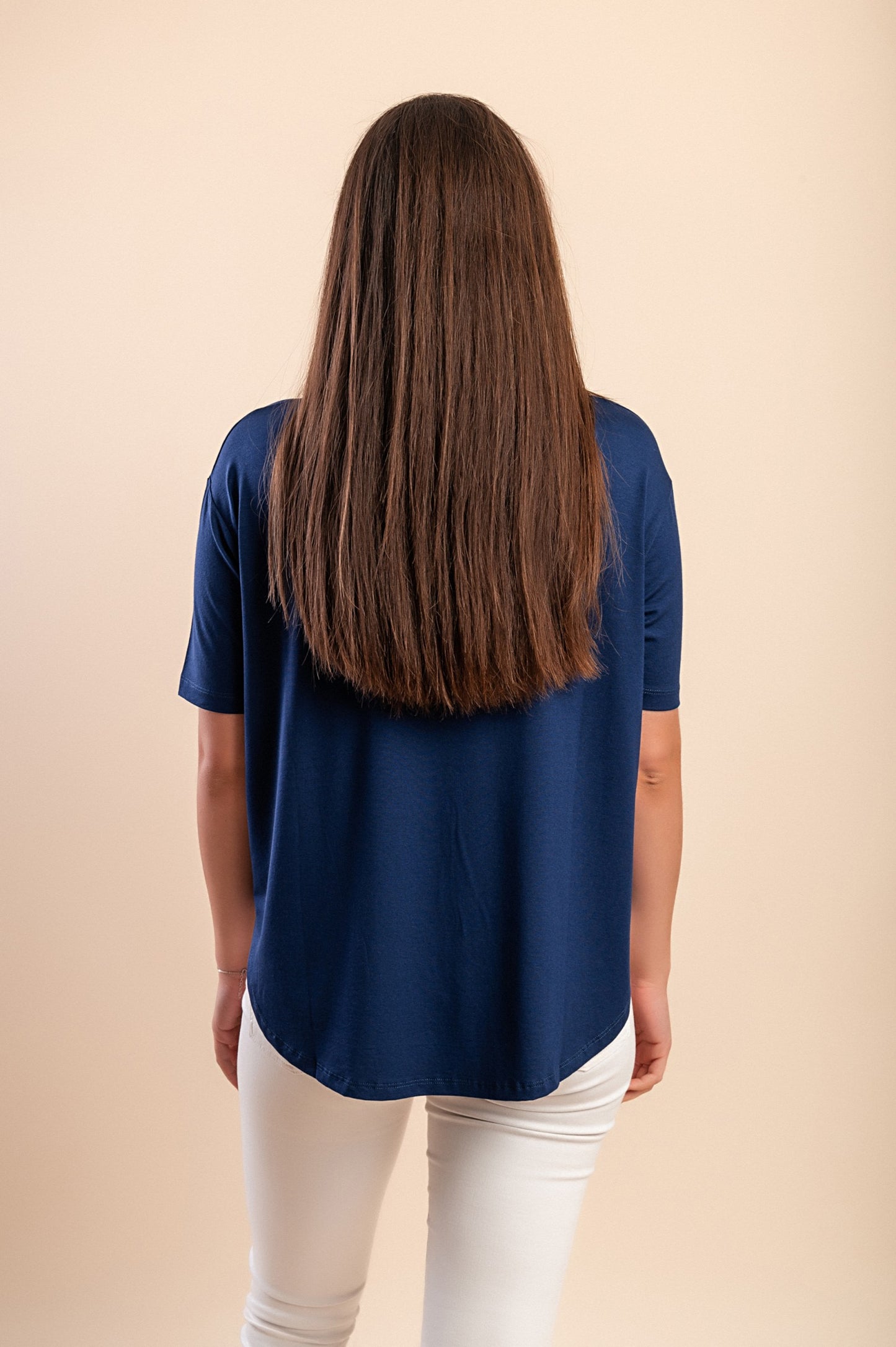 Maglietta con stampa, blu