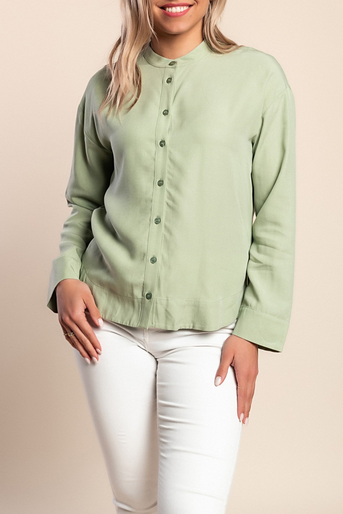 Camicia a maniche lunghe, verde chiaro