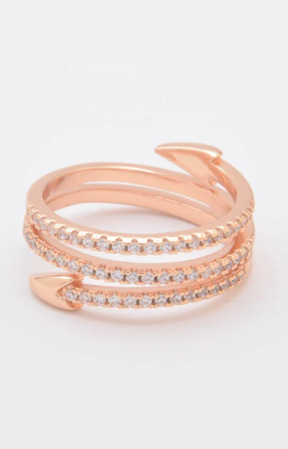 Anello elegante, ART598, oro rosa
